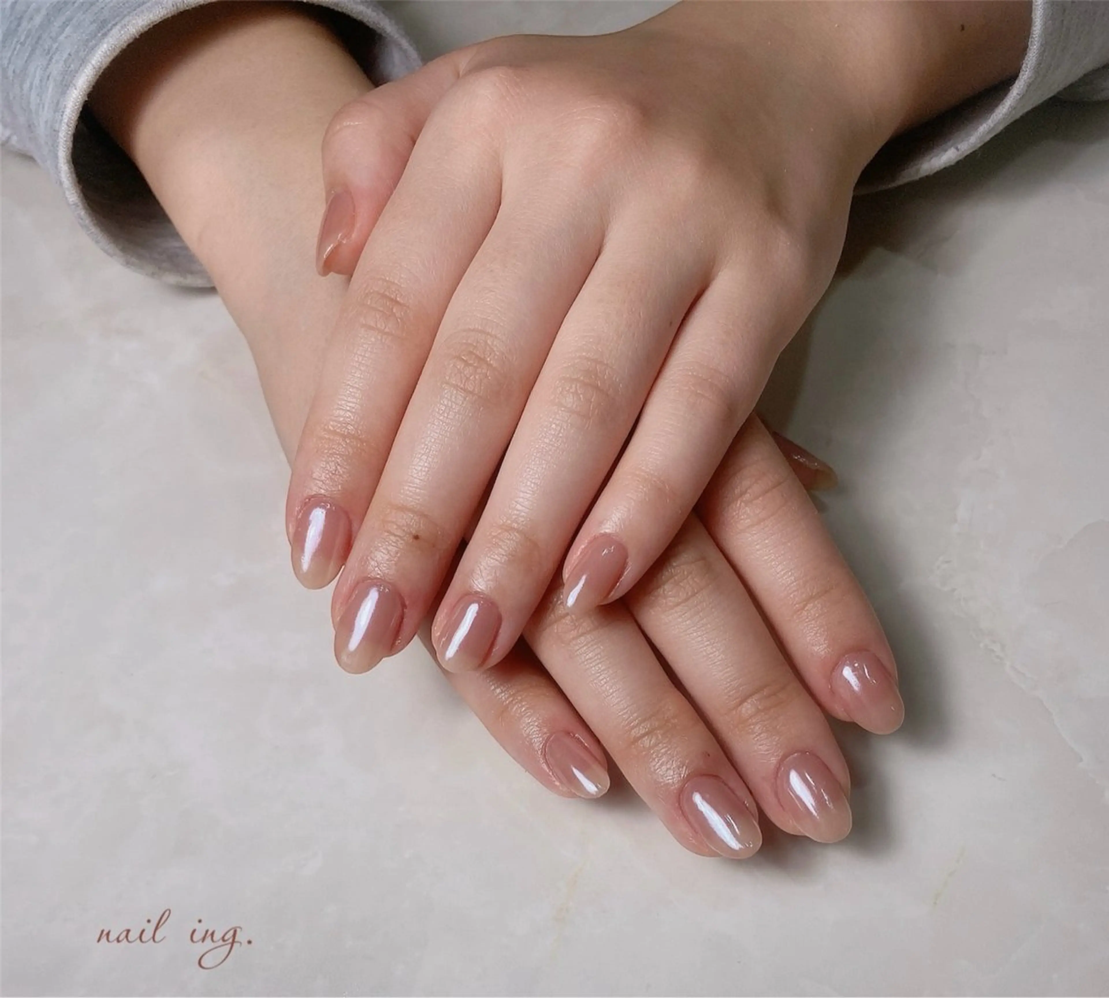 ネイル オーロラネイル シンプルネイル ｉｎｇ .のネイルデザイン