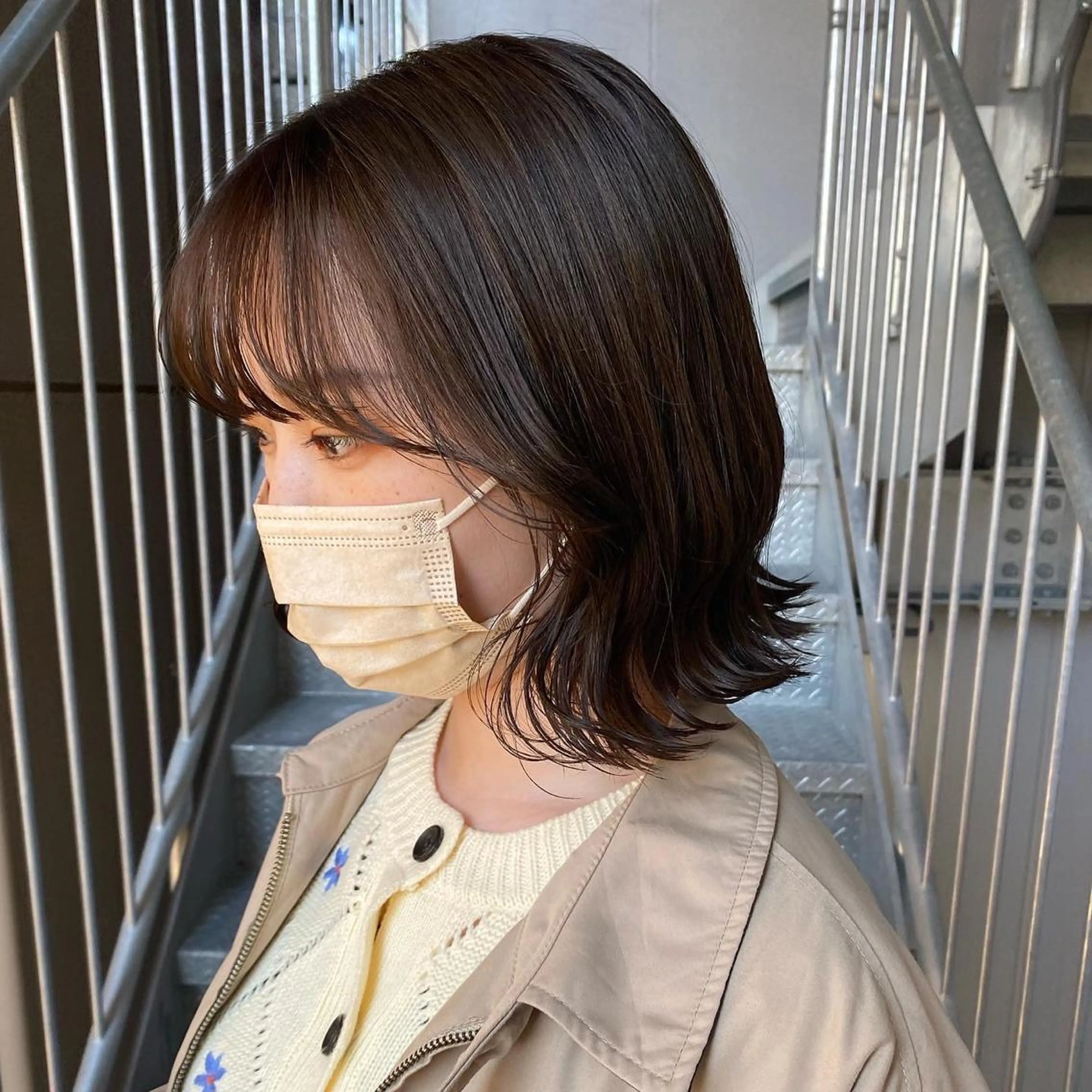 ミディアム カラー レイヤー✂︎赤み消し 髪質改善/井上健太のヘアスタイル