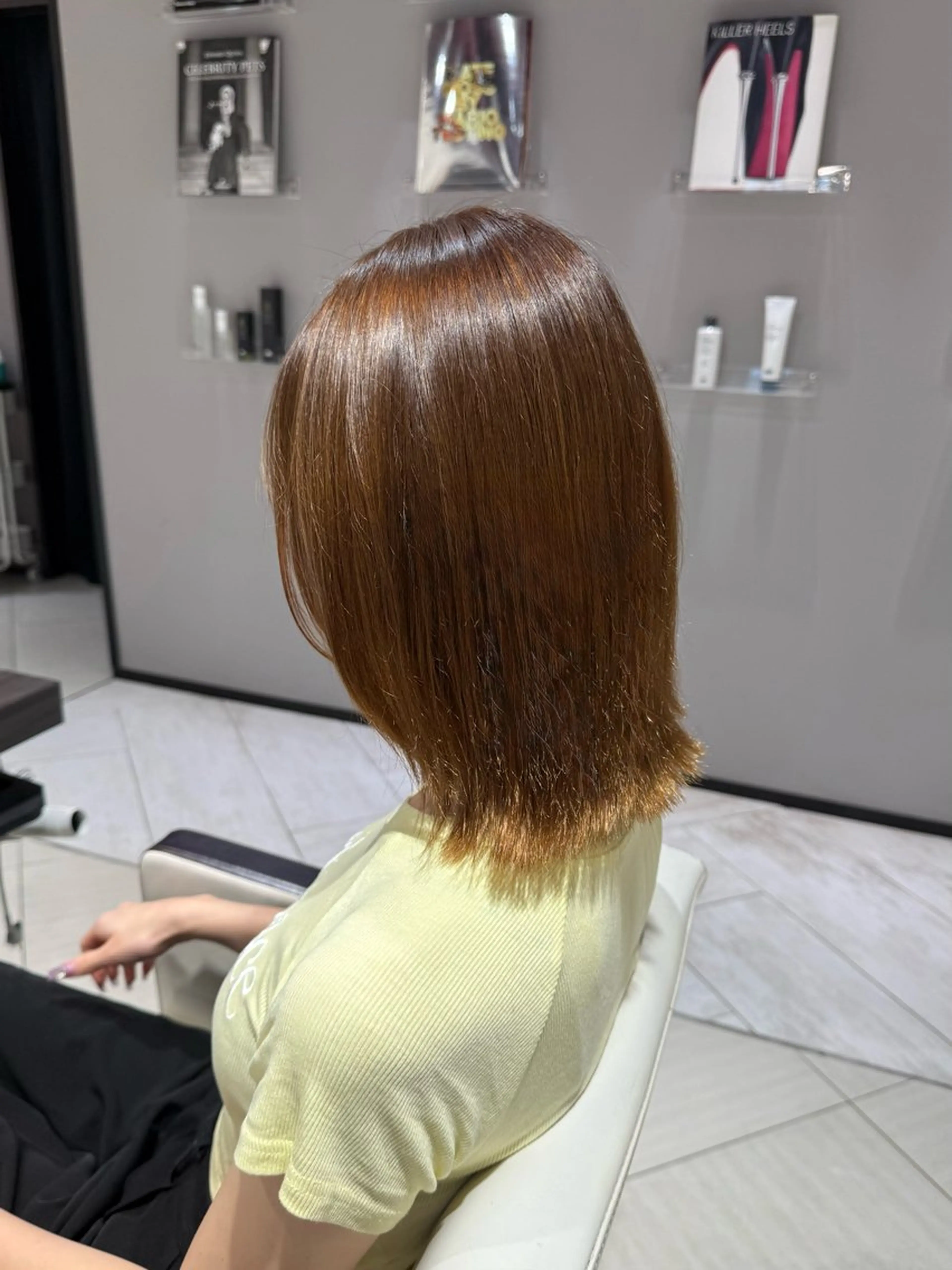 ミディアム Harris　表参道・外苑前・青山　表参道本店所属・艶カラー/ハイトーン /アレンジ/meiのヘアスタイル