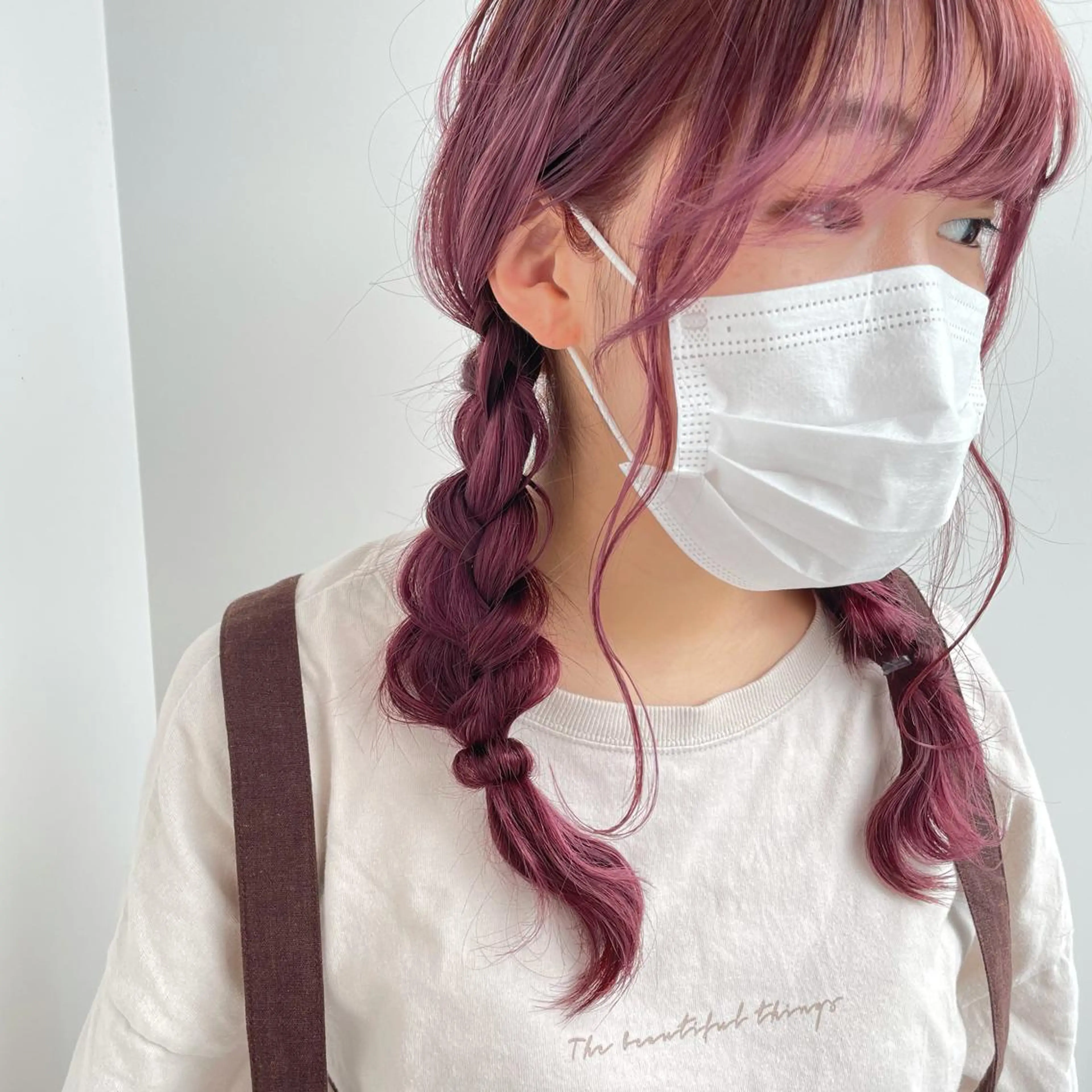 ロング カラー ハイトーンカラー ピンクカラー ヘアカラー 為近日向子🐥暖色 💘顔周りカット🌈のヘアスタイル