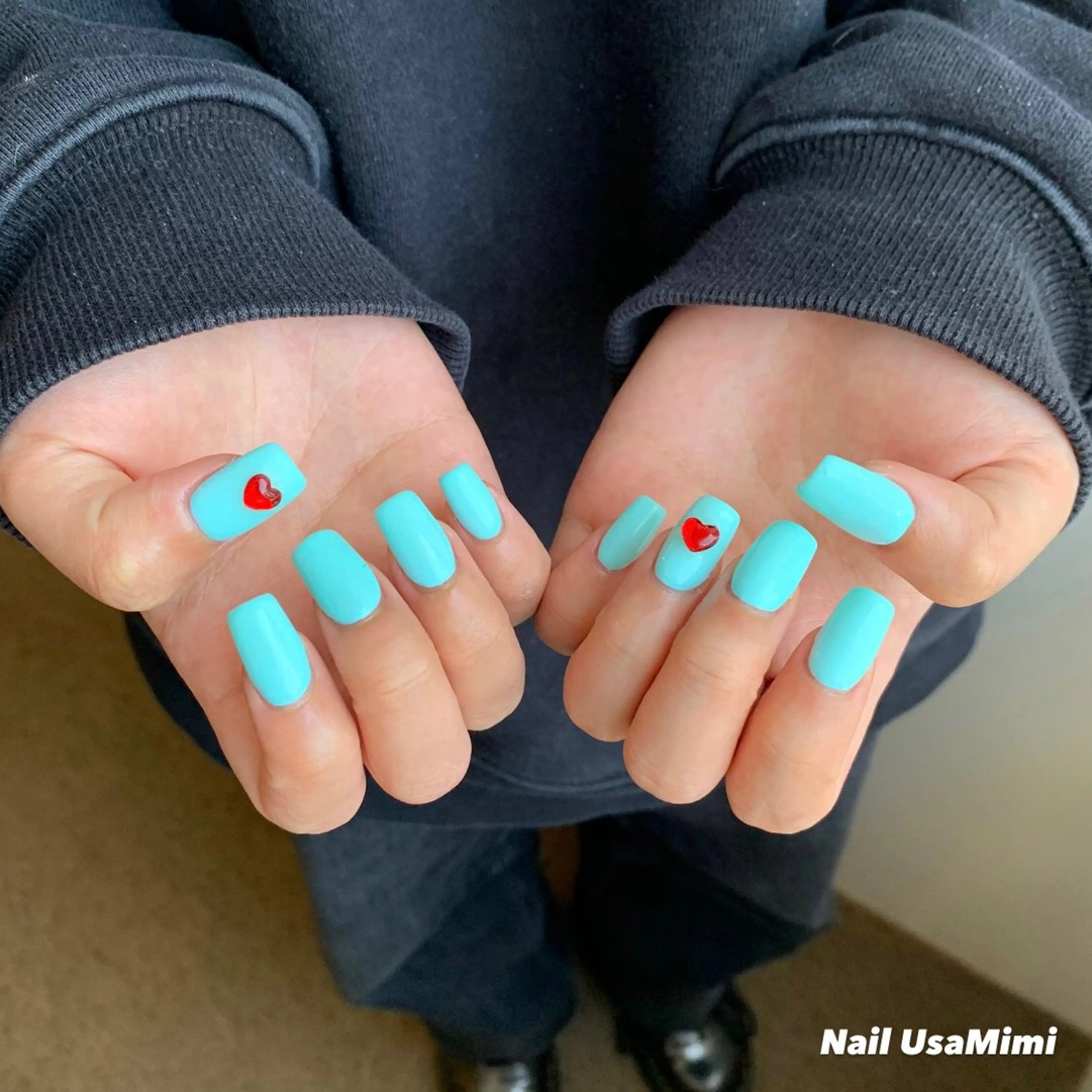 ネイル ジェルネイル マグネットネイル 持ち込み ワンカラーネイル パラジェル 本町ネイルNail UsaMimiのネイルデザイン