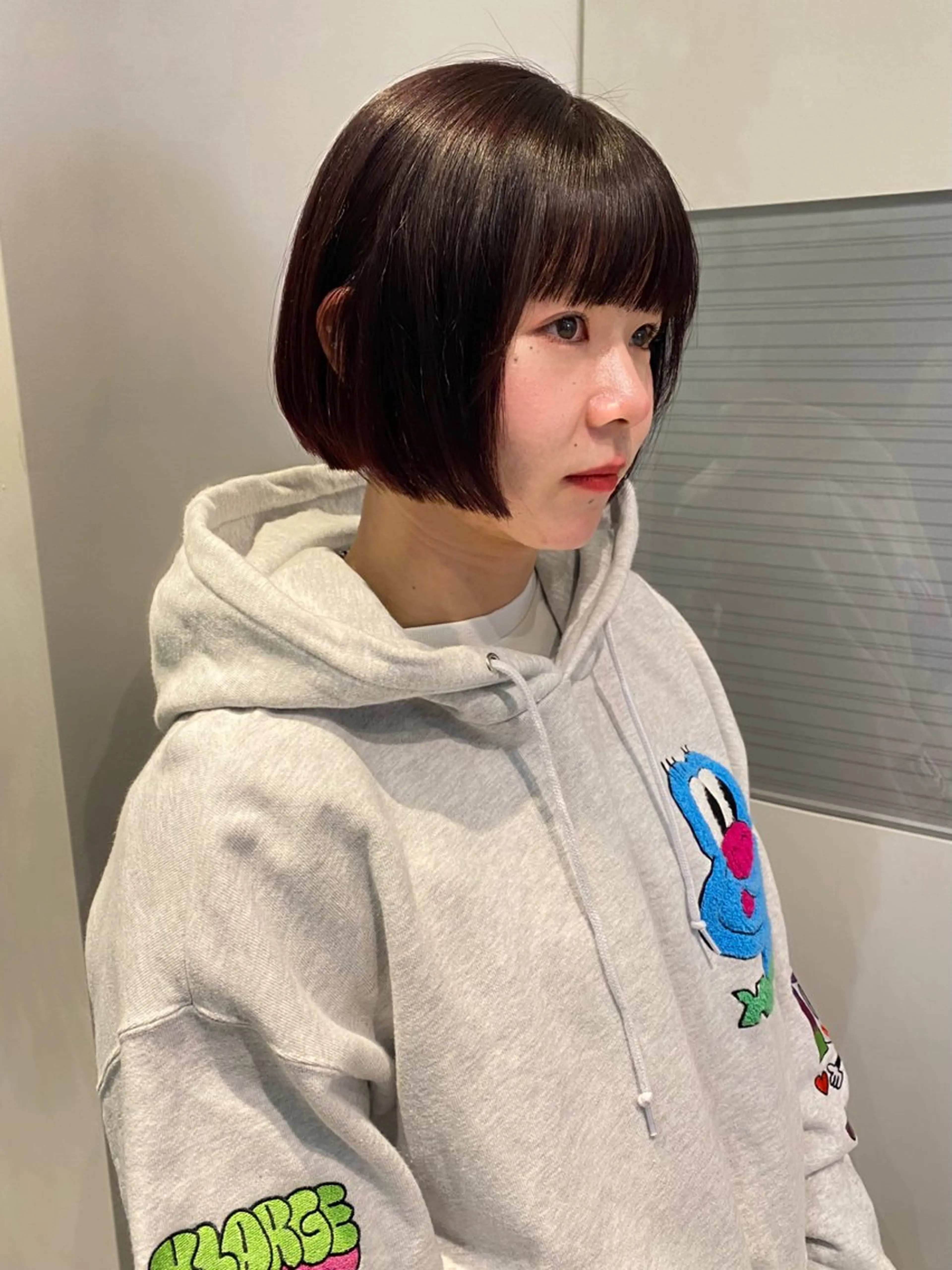 ショート カラー パーマ ボブ カット ヘアカラー 縮毛矯正 トリートメント mai / linoah˚✧のヘアスタイル