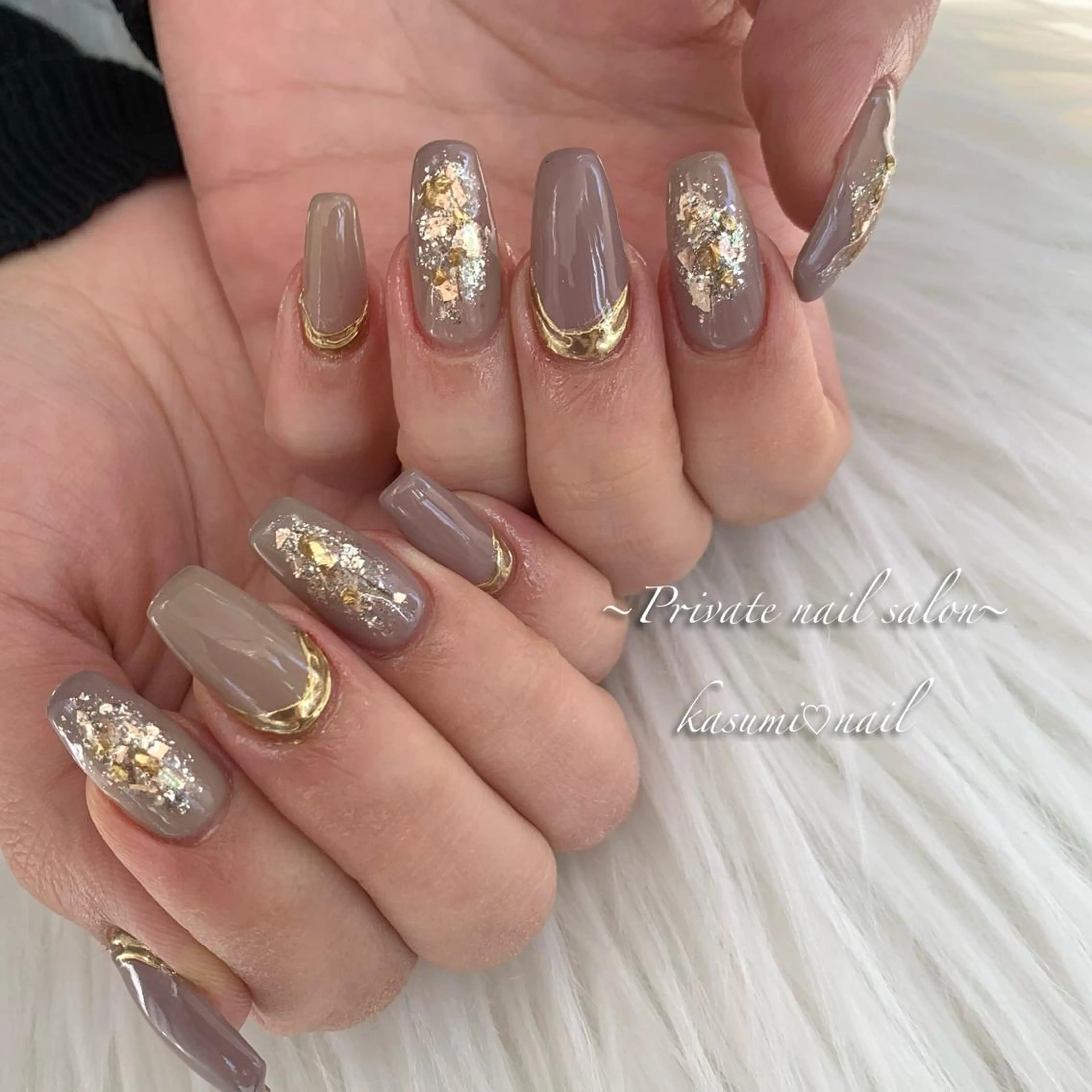 ネイル アートネイル ラメ(グリッター) マグネットネイル ミラーネイル 持ち込み KASUMI♡ Nailのネイルデザイン