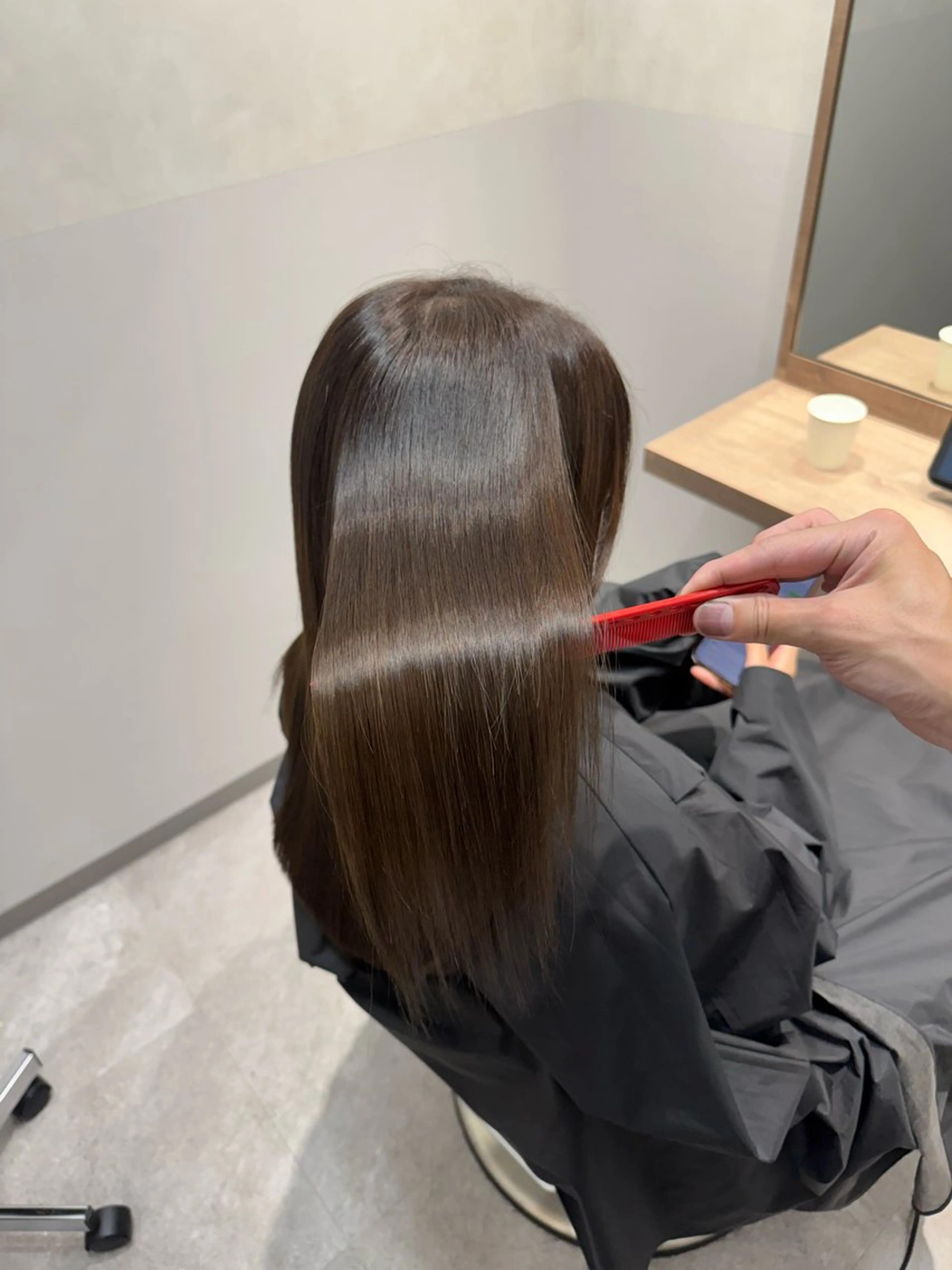 セミロング カット ヘアカラー トリートメント SALOWIN 栄３丁目店所属・福田 修平💎 髪質改善/美髪矯正のヘアスタイル