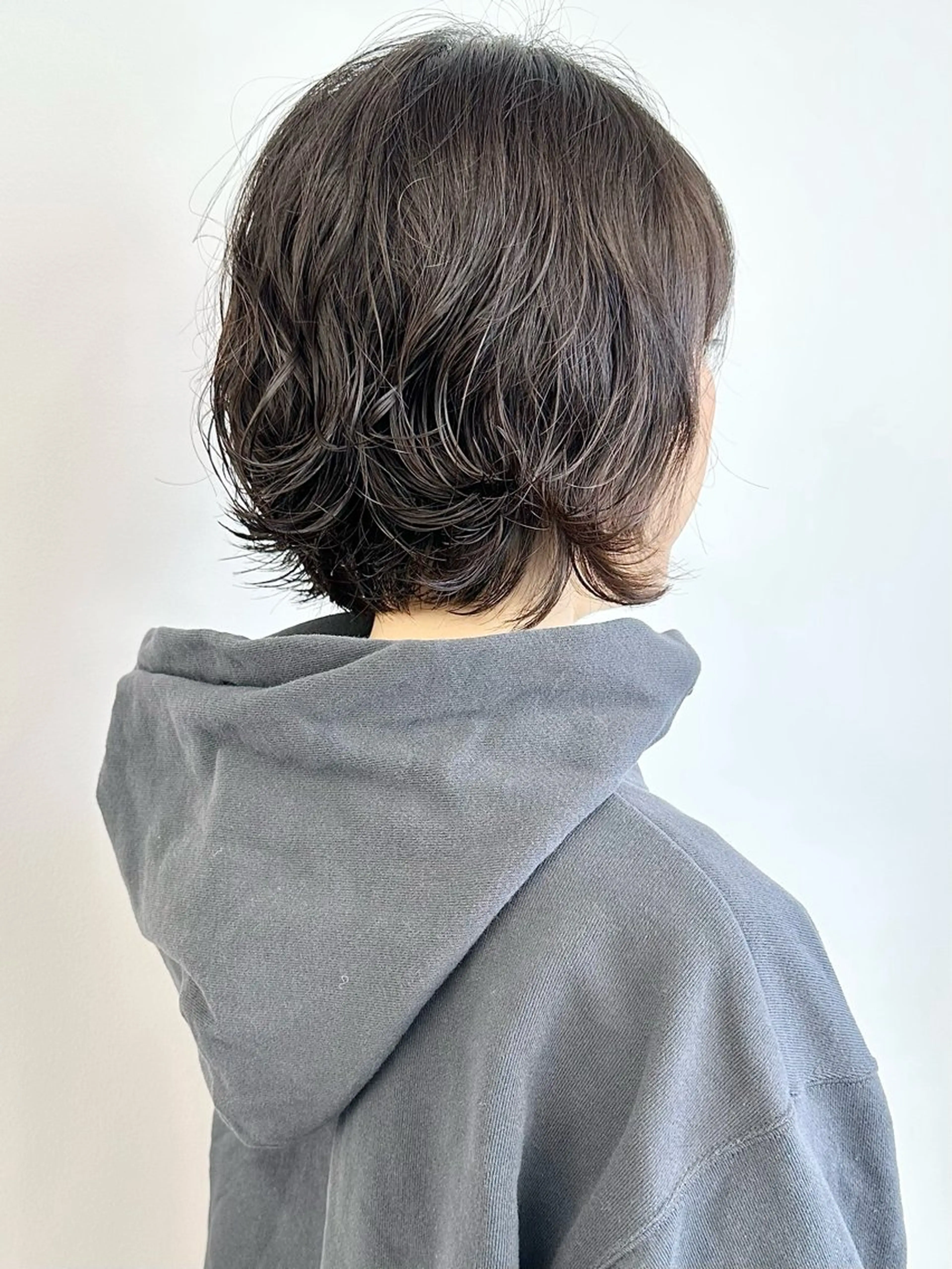 ミディアム パーマ カット パーマ 小顔ボブ/お悩み解決 /ボブパーマ/とういのヘアスタイル