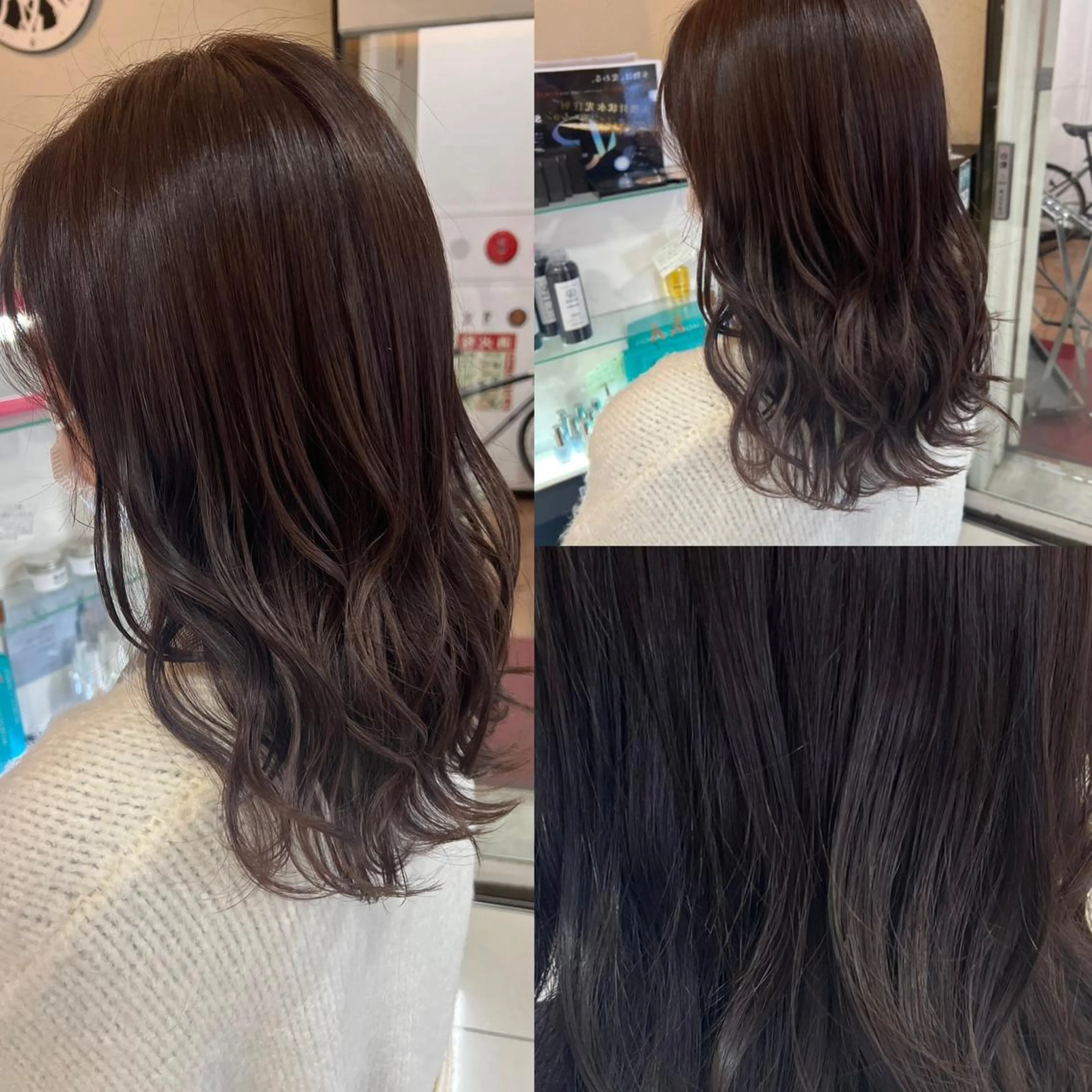 セミロング カラー エクステ＆艶カラー 🎀YURINA🎀のヘアスタイル