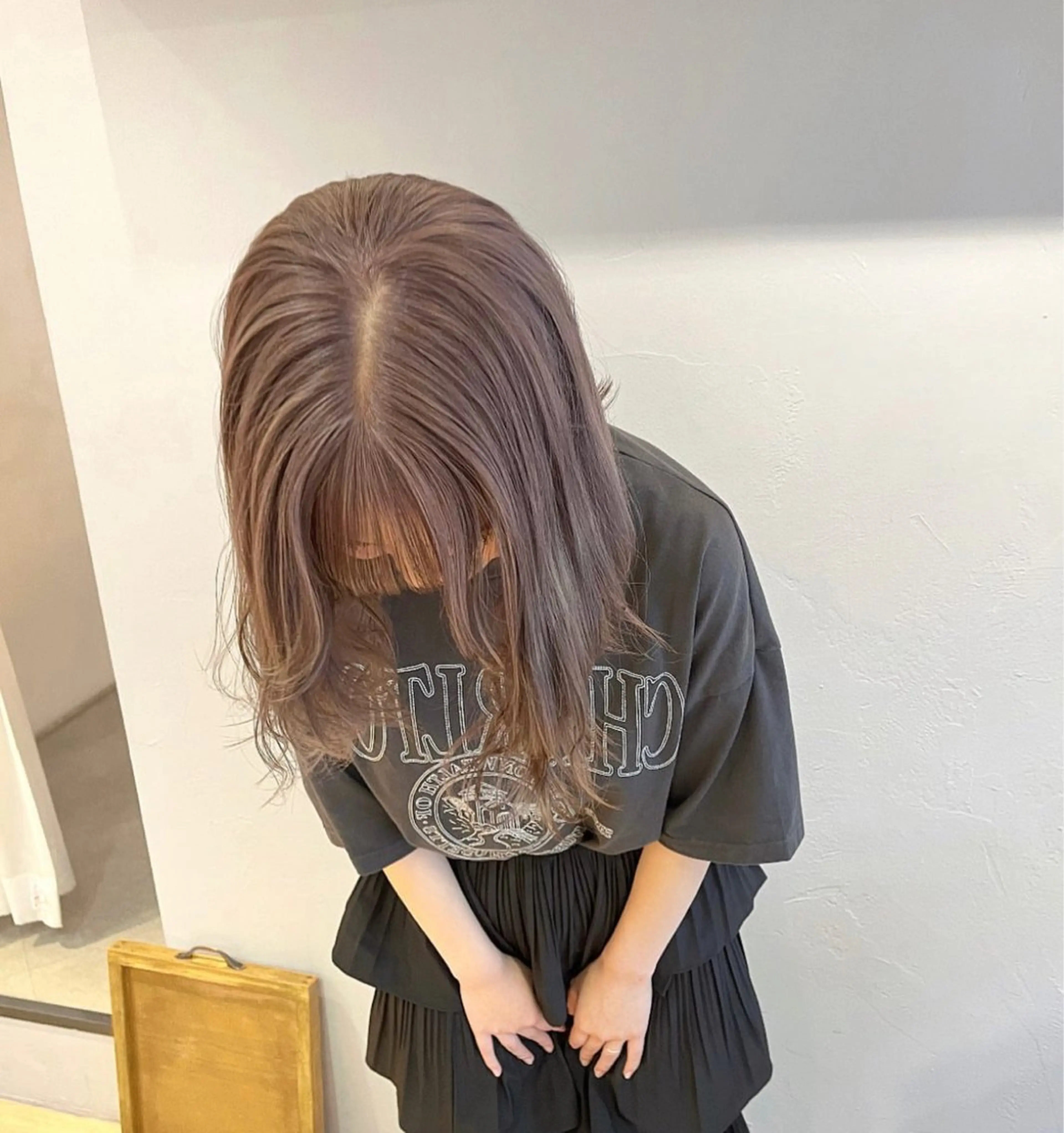 ミディアム カラー カット ヘアカラー トリートメント オリーブ/縮毛♡ Natsuno🩰のヘアスタイル