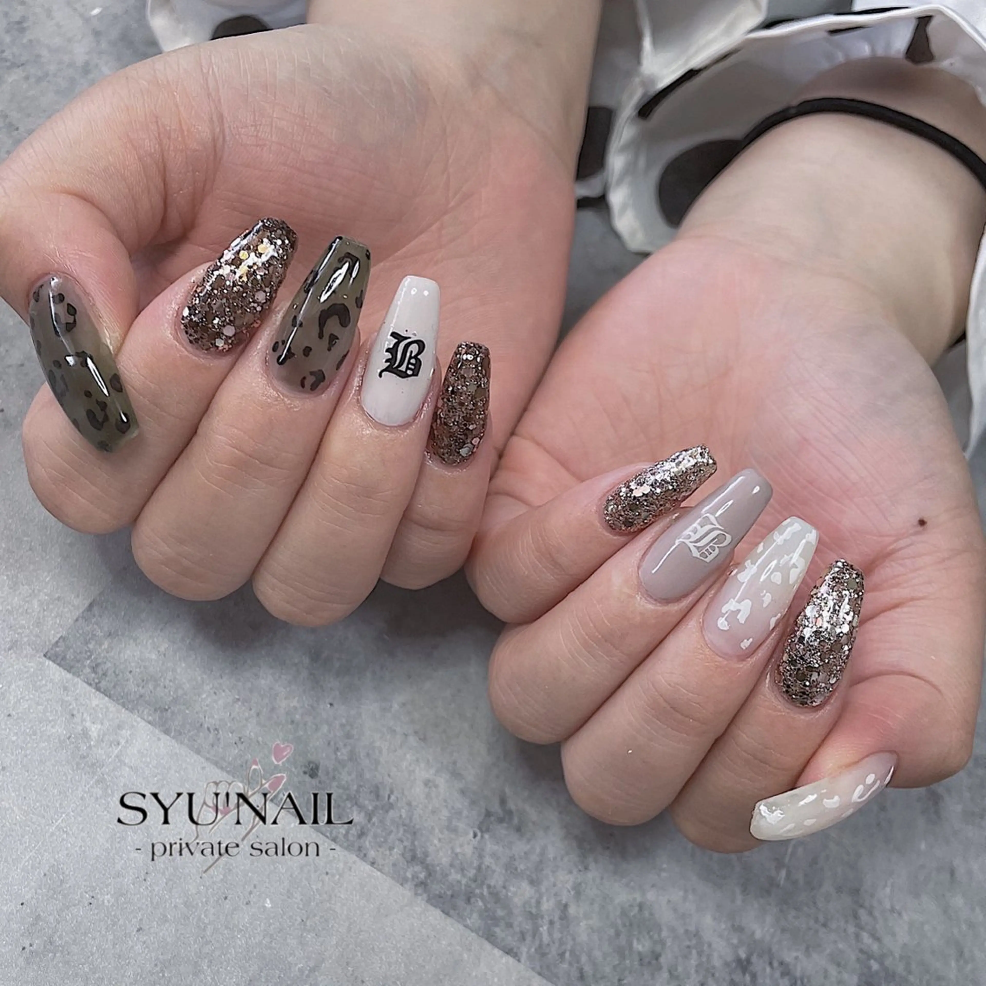 セミロング ハンドネイル SYU'NAIL /YUKIのネイルデザイン