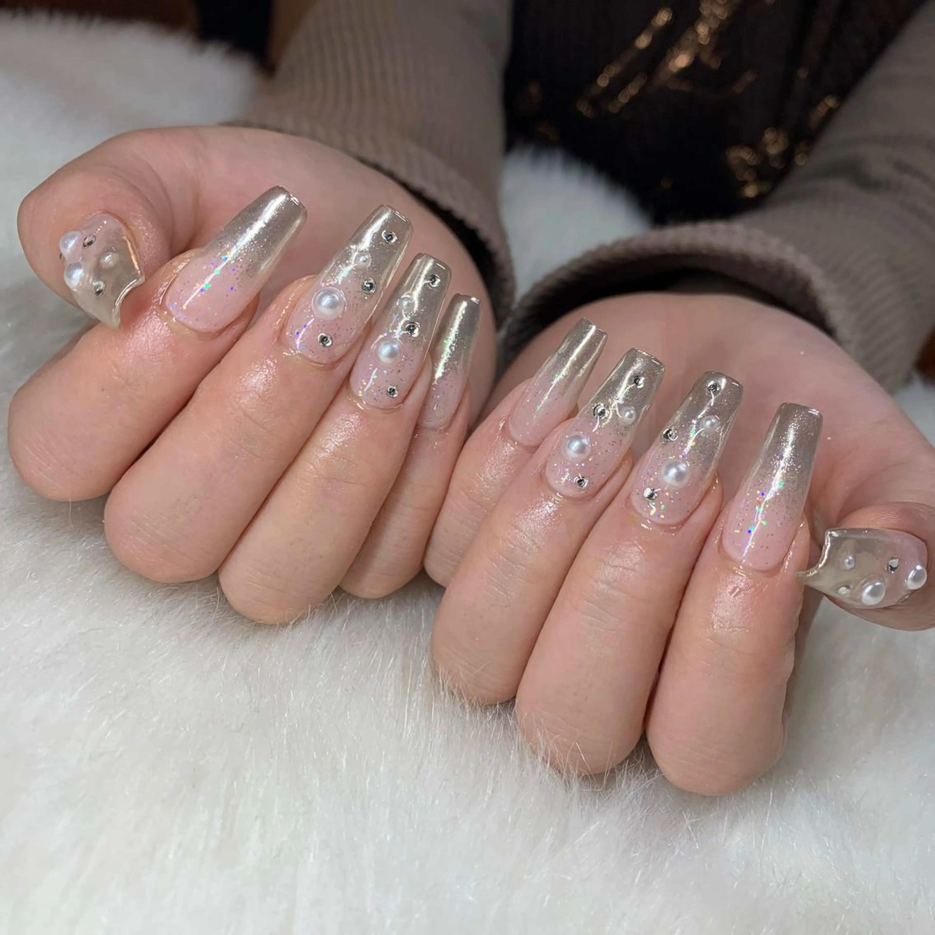 ネイル オーロラネイル ミラーネイル スカルプネイル Nes.nail所属・🌼Nomura Yuko🌷のネイルデザイン