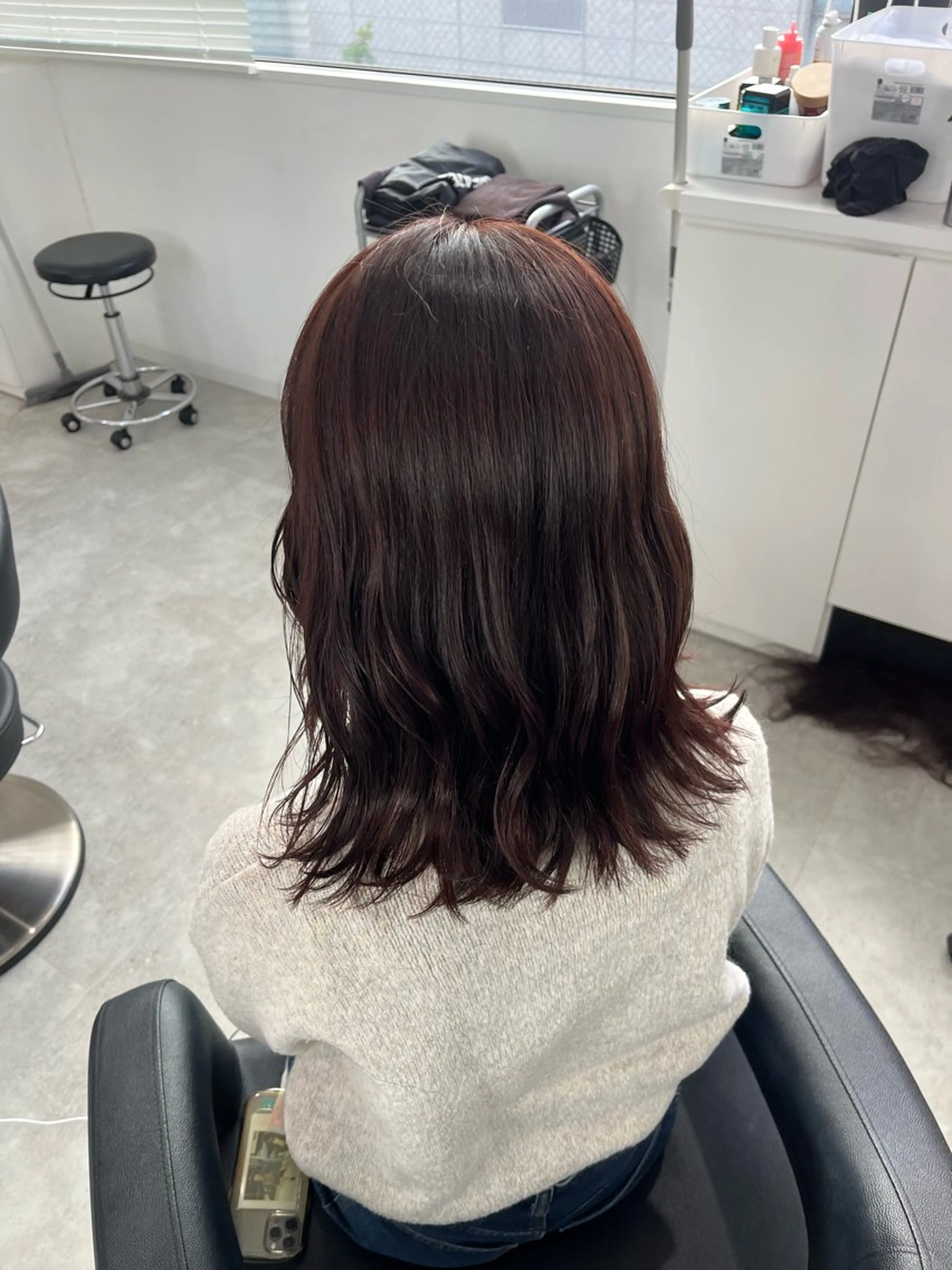 ミディアム カラー みう/仙台/暖色/ 艶髪/顔周りカット/のヘアスタイル