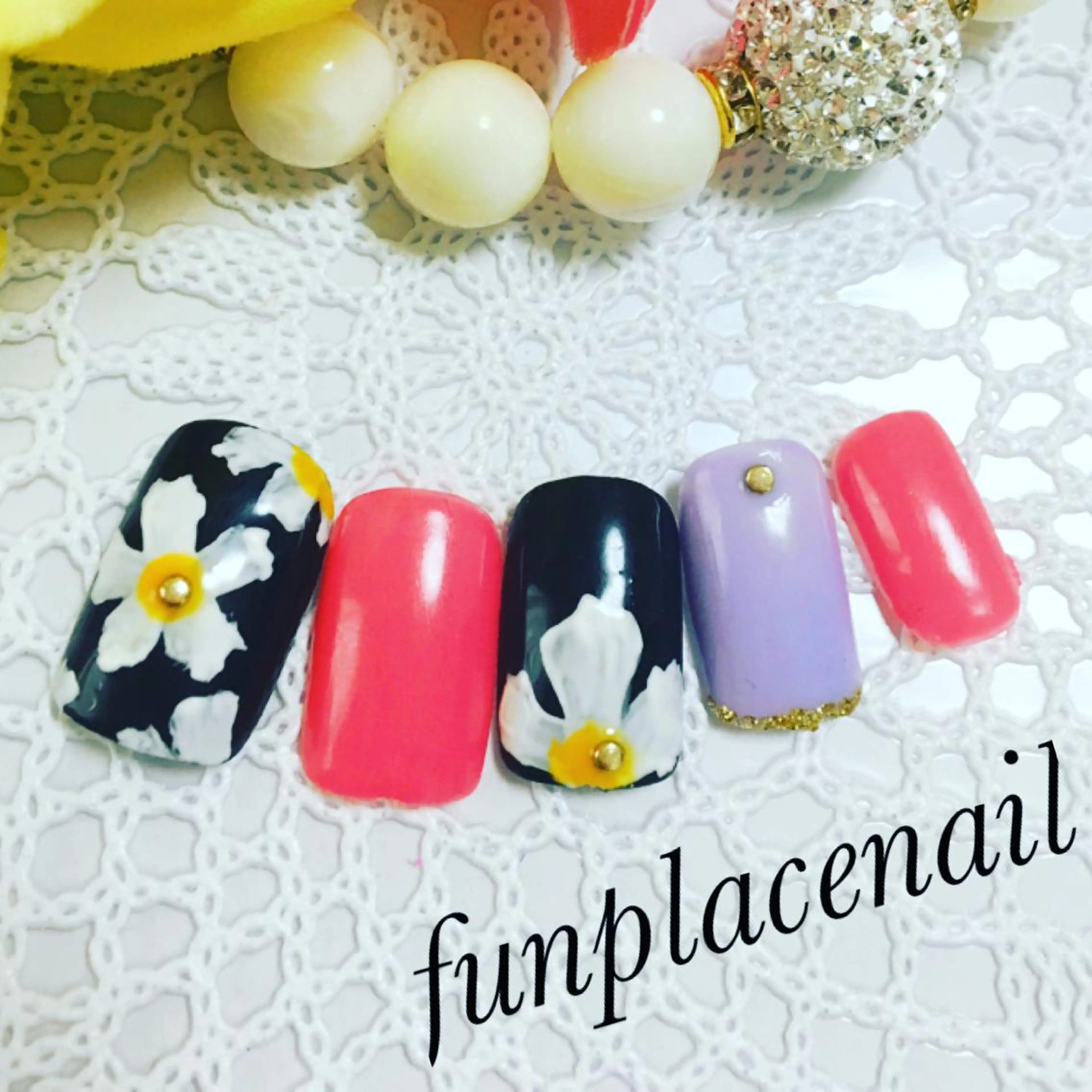 ショート ミディアム セミロング ロング カラー パーマ ヘアアレンジ メンズ キッズ ネイル まつエク アートネイル フットネイル nail salon＆school felice所属・フェリーチェ瑞江店 新山のネイルデザイン