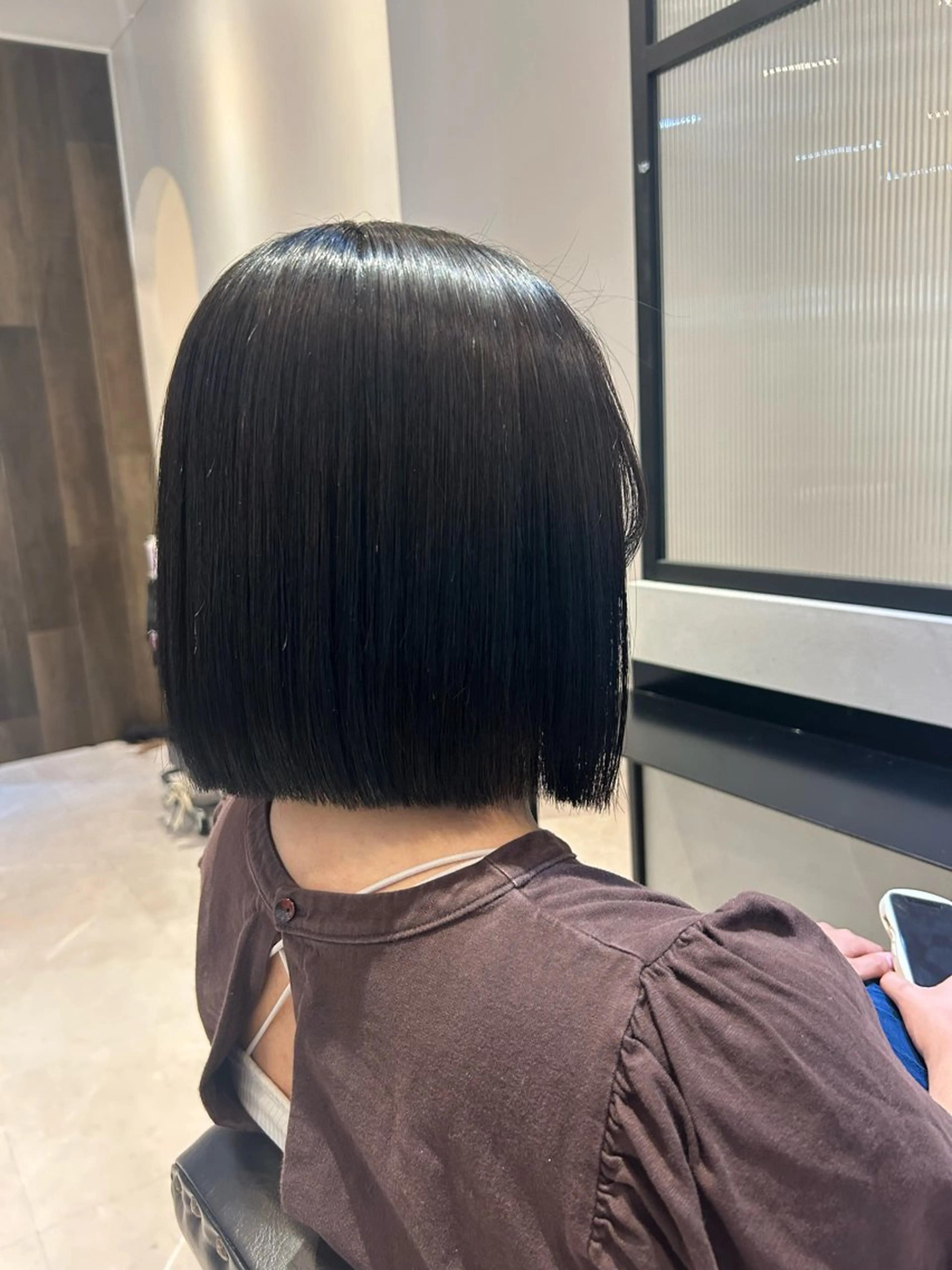ミディアム カラー パーマ ボブ 縮毛矯正 カット 縮毛矯正 トリートメント 縮毛矯正/カット/ 韓国ヘア/蛯原🍤のヘアスタイル