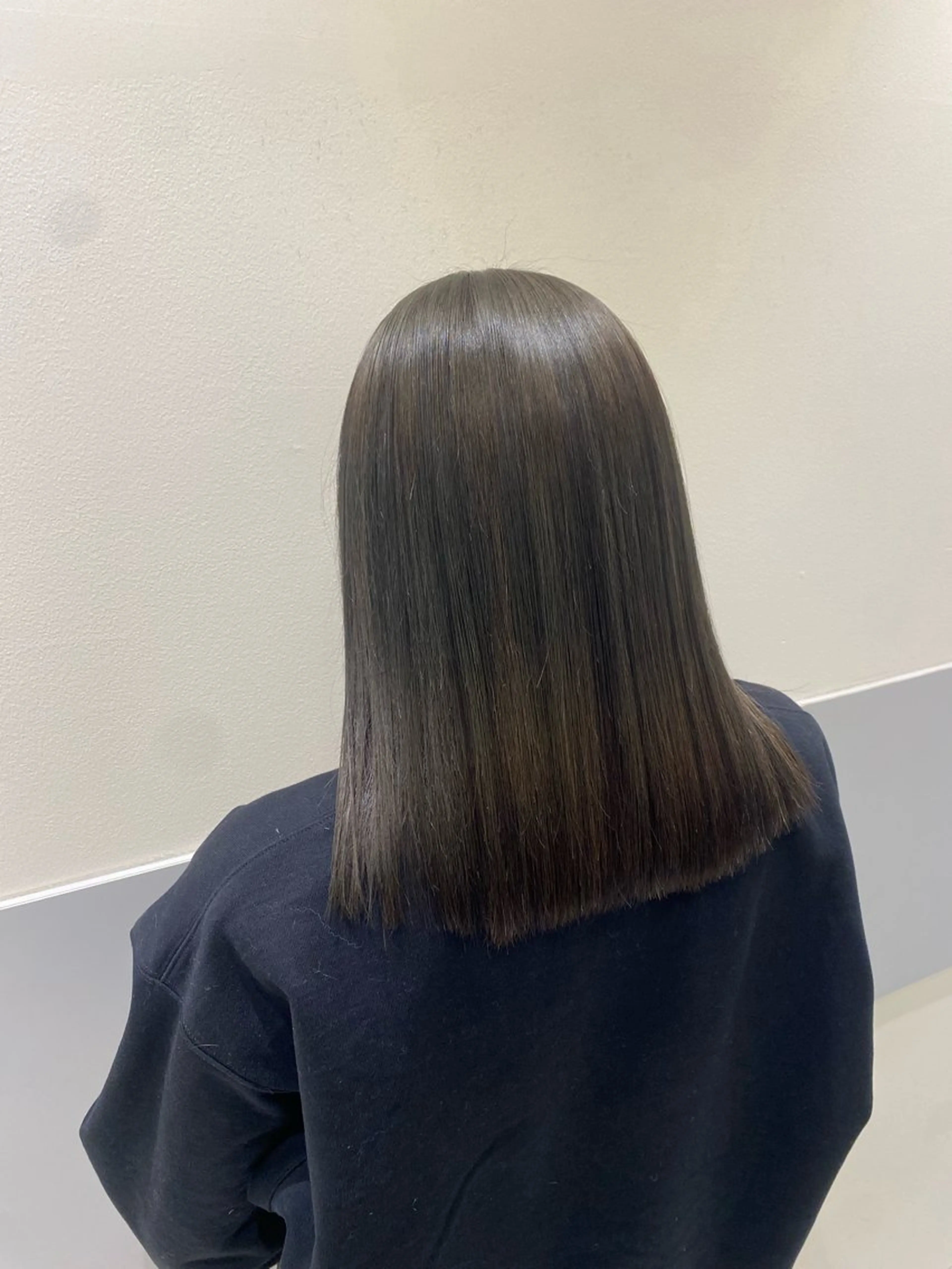 ミディアム カラー 透明感カラー グレージュ オリーブグレージュ オリーブグレー 🌟メンズ/ミニボブ Marin💟のヘアスタイル