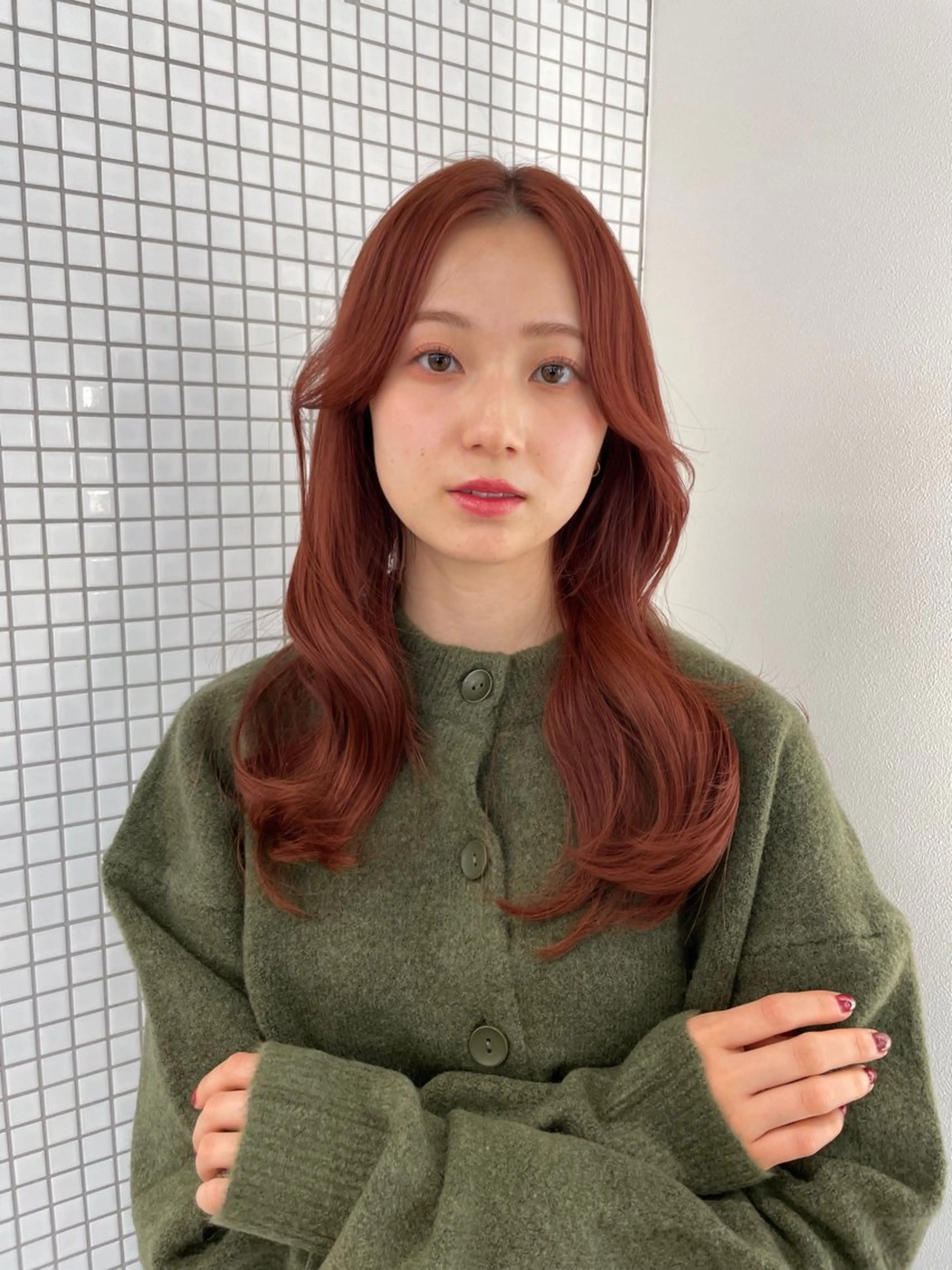 セミロング カラー ヘアカラー トリートメント 内山 湧勝/ メンズ/暖色カラーのヘアスタイル