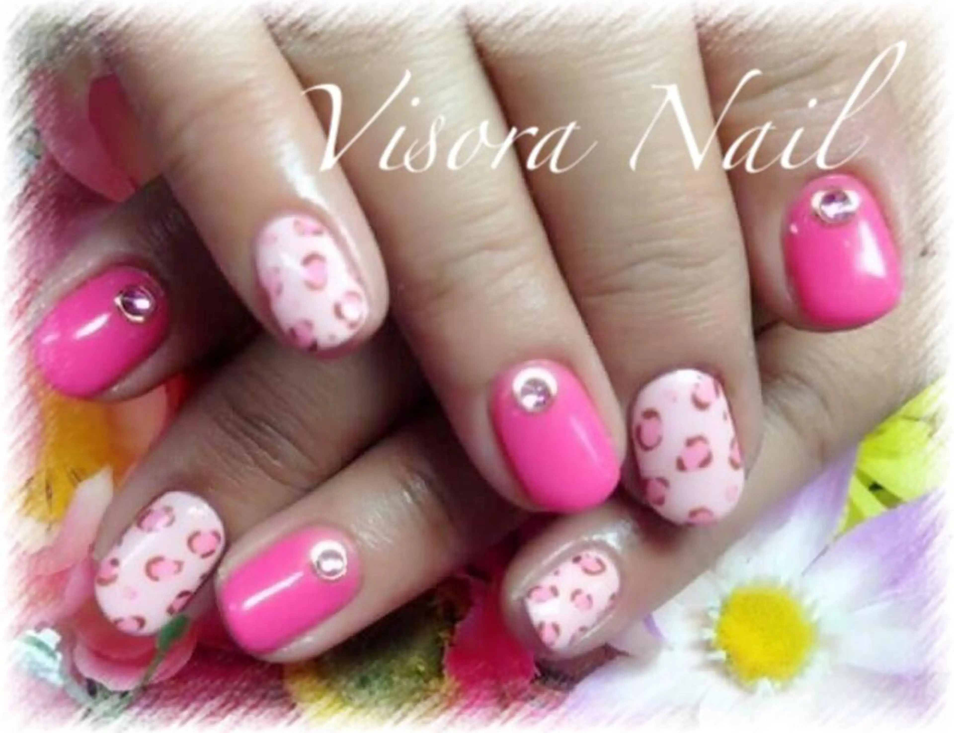 ネイル アニマル柄 ピンク 美SORA ～ｳﾞｨｿﾗ～のネイルデザイン