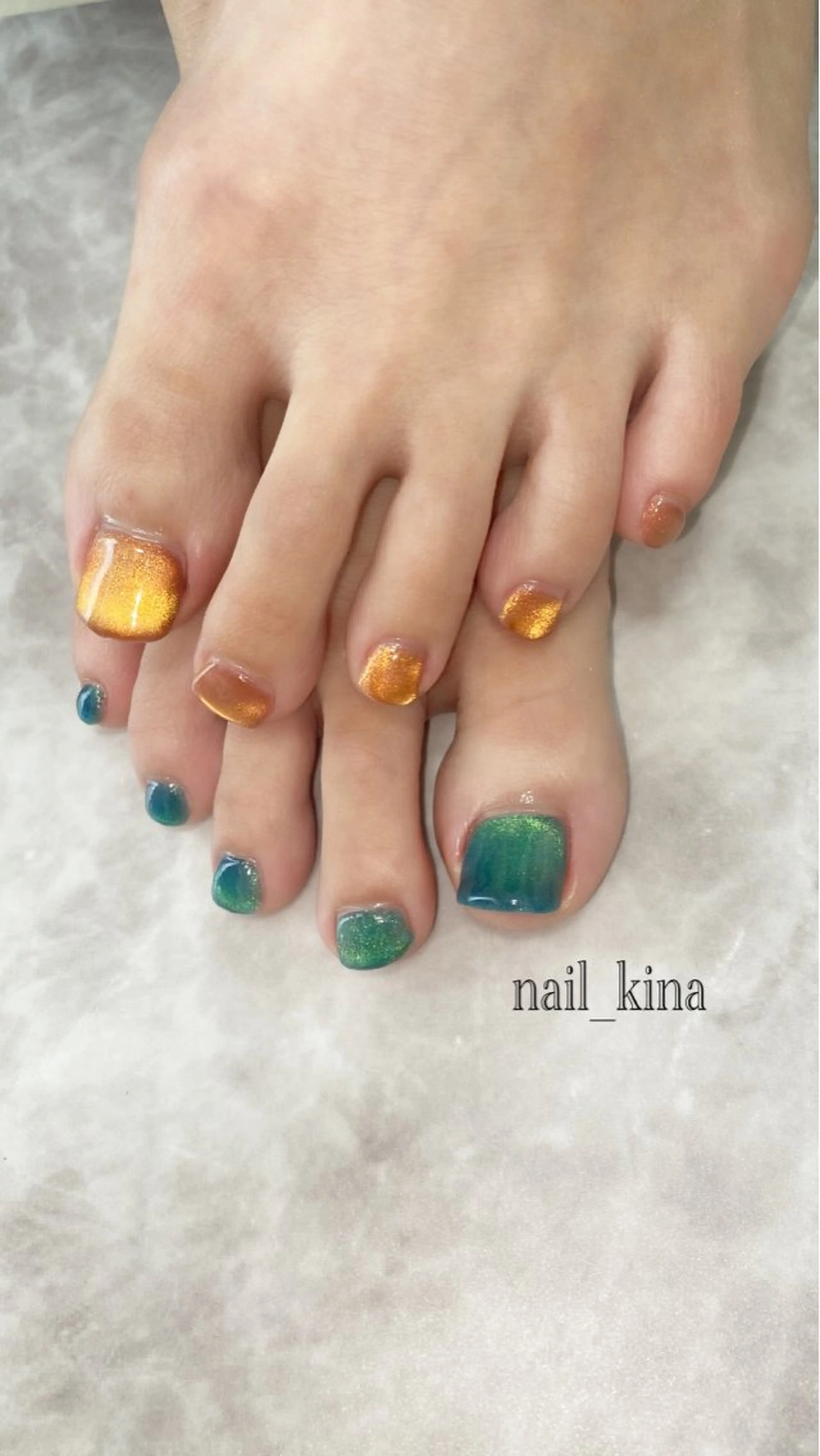 ネイル フラッシュネイル マグネットネイル フットネイル nail_ kinaのネイルデザイン