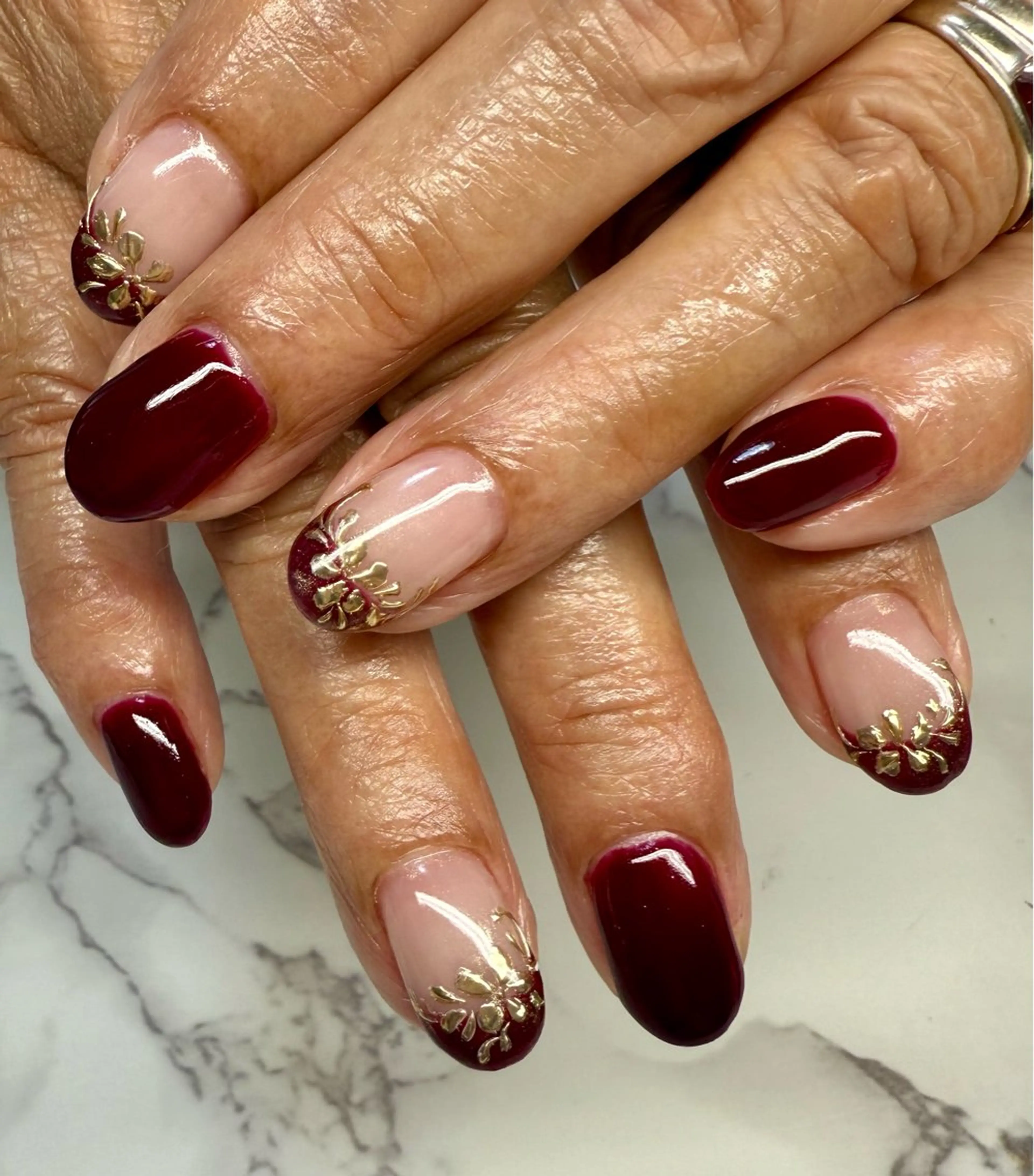 ネイル アートネイル チークネイル フレンチネイル 氷ネイル・うるうるネイル キラキラネイル M.N_ nailのネイルデザイン