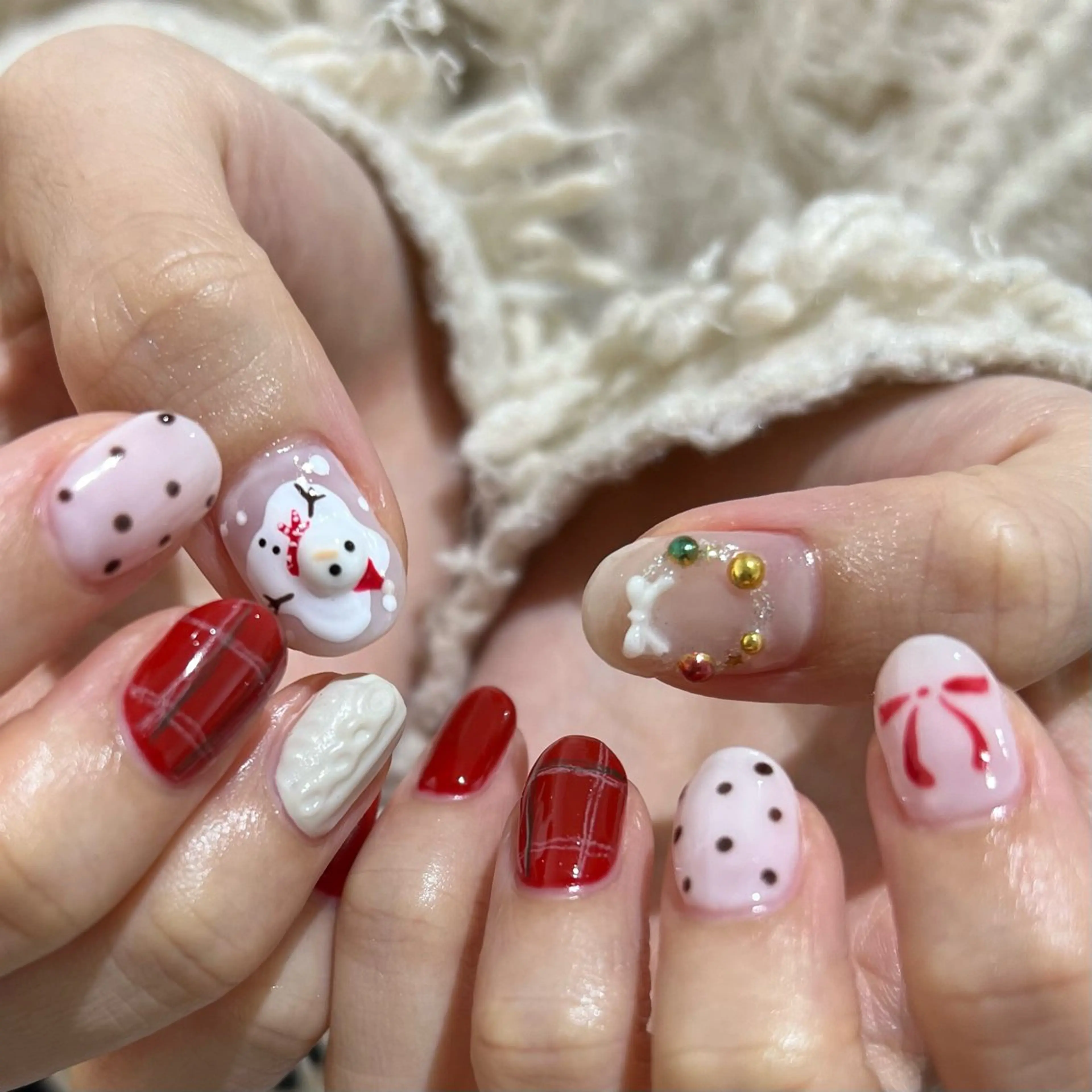 ネイル 冬ネイル クリスマス ハンドネイル yokozawa sakiのネイルデザイン