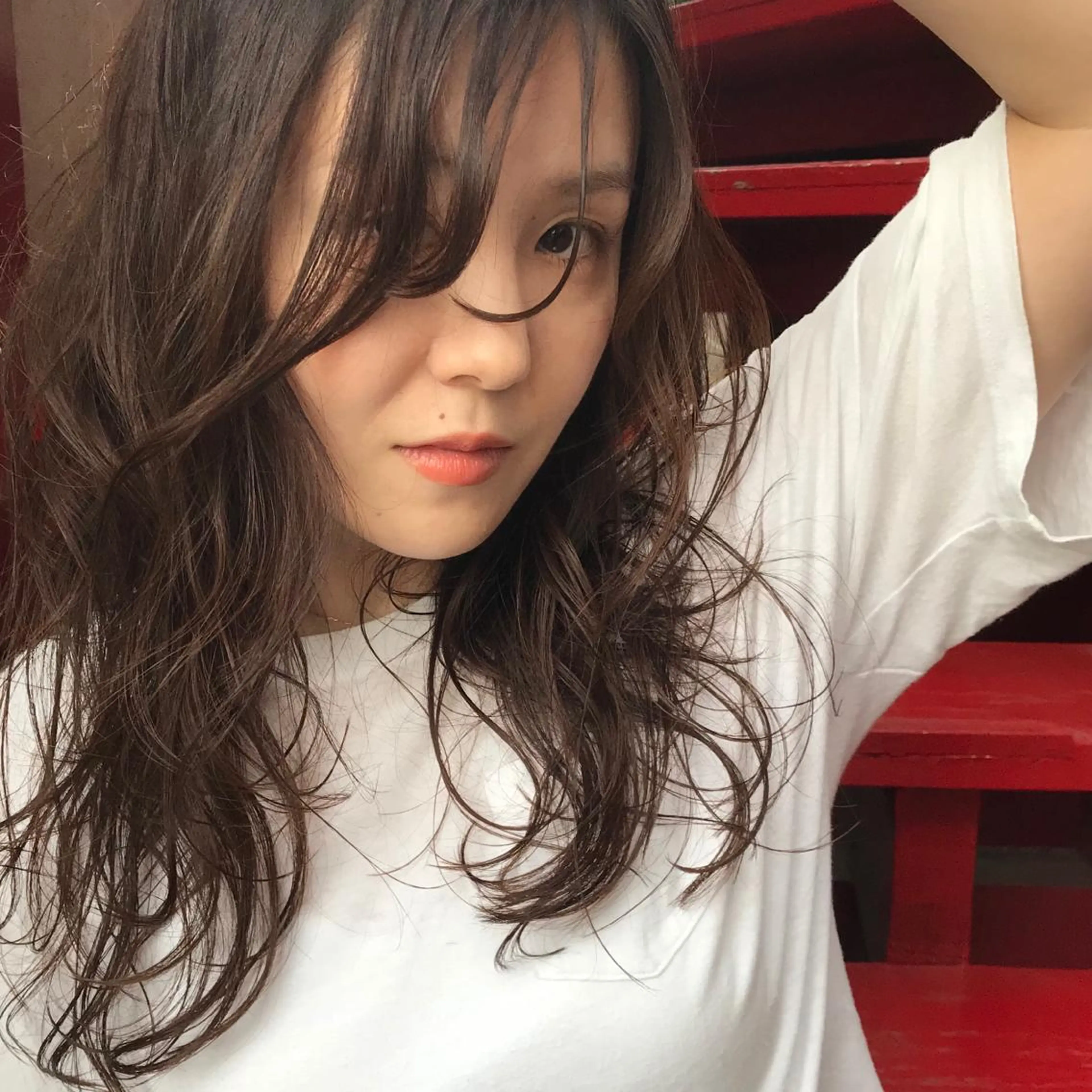 ロング カラー 透明感カラー カット ヘアカラー トリートメント ママ美容師 ＊ヒマワリのヘアスタイル