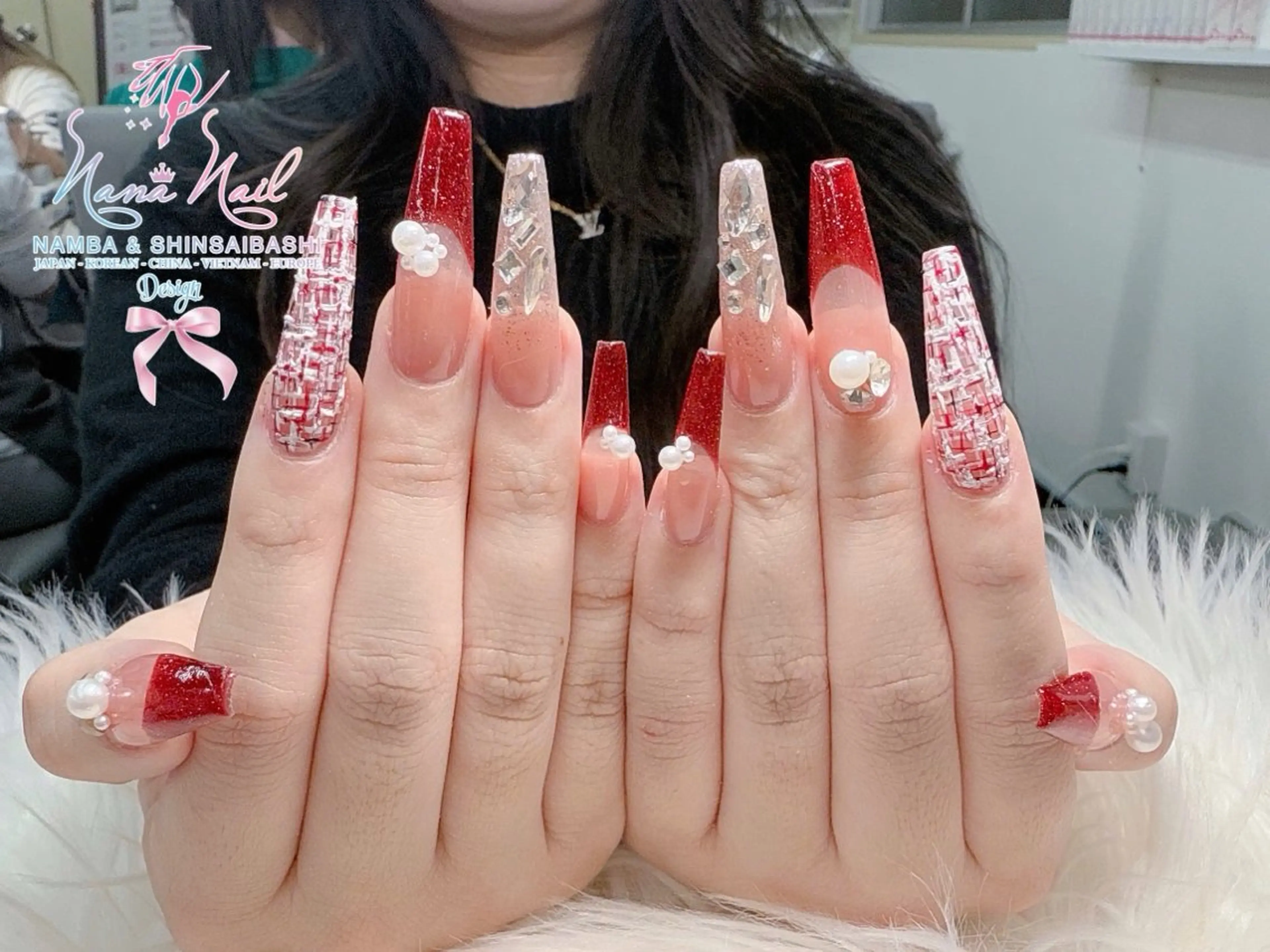 ネイル チークネイル 桜ネイル フラッシュネイル フットネイル ジェルネイル ハンドネイル ７９LINA NAIL 心斎橋店所属・リナネイル アメ村心斎橋店のネイルデザイン