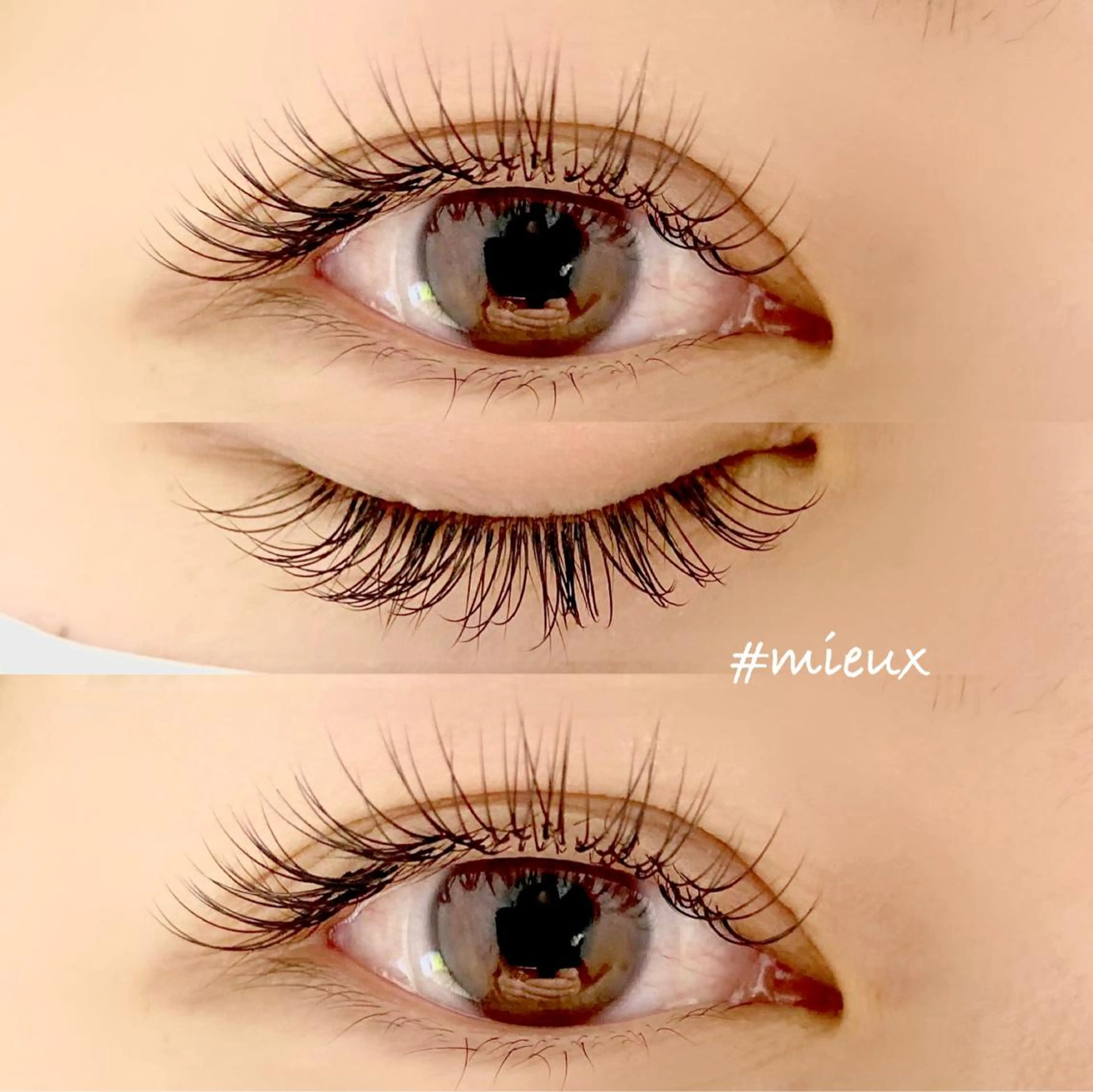 マツエク・マツパ フラットラッシュ ナチュラル マツエク mieux _パリエク♡LED♡のマツエク・マツパデザイン