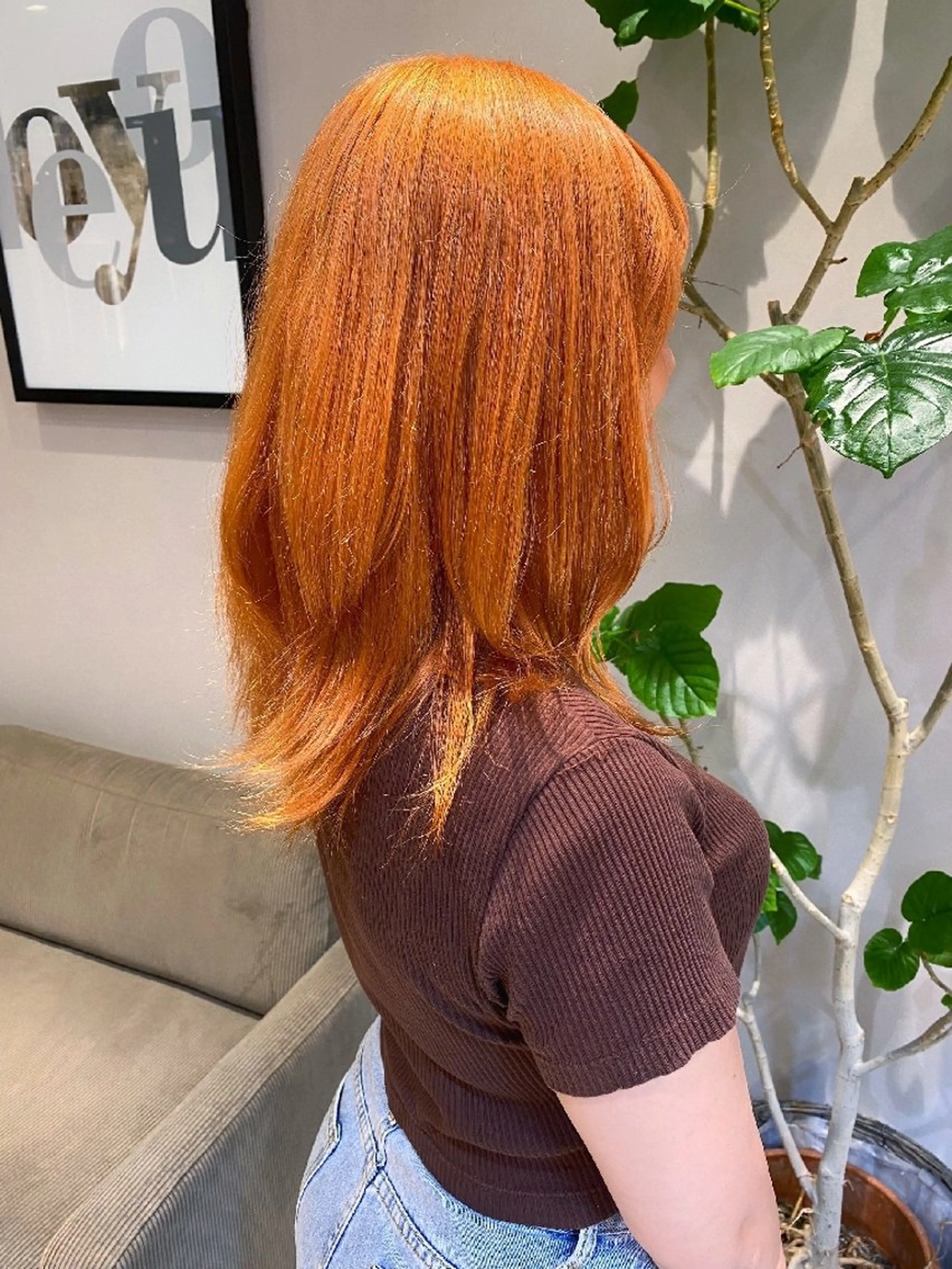 セミロング カラー ブリーチ 𝗔𝗞𝗜𝗧𝗔 🎨のヘアスタイル