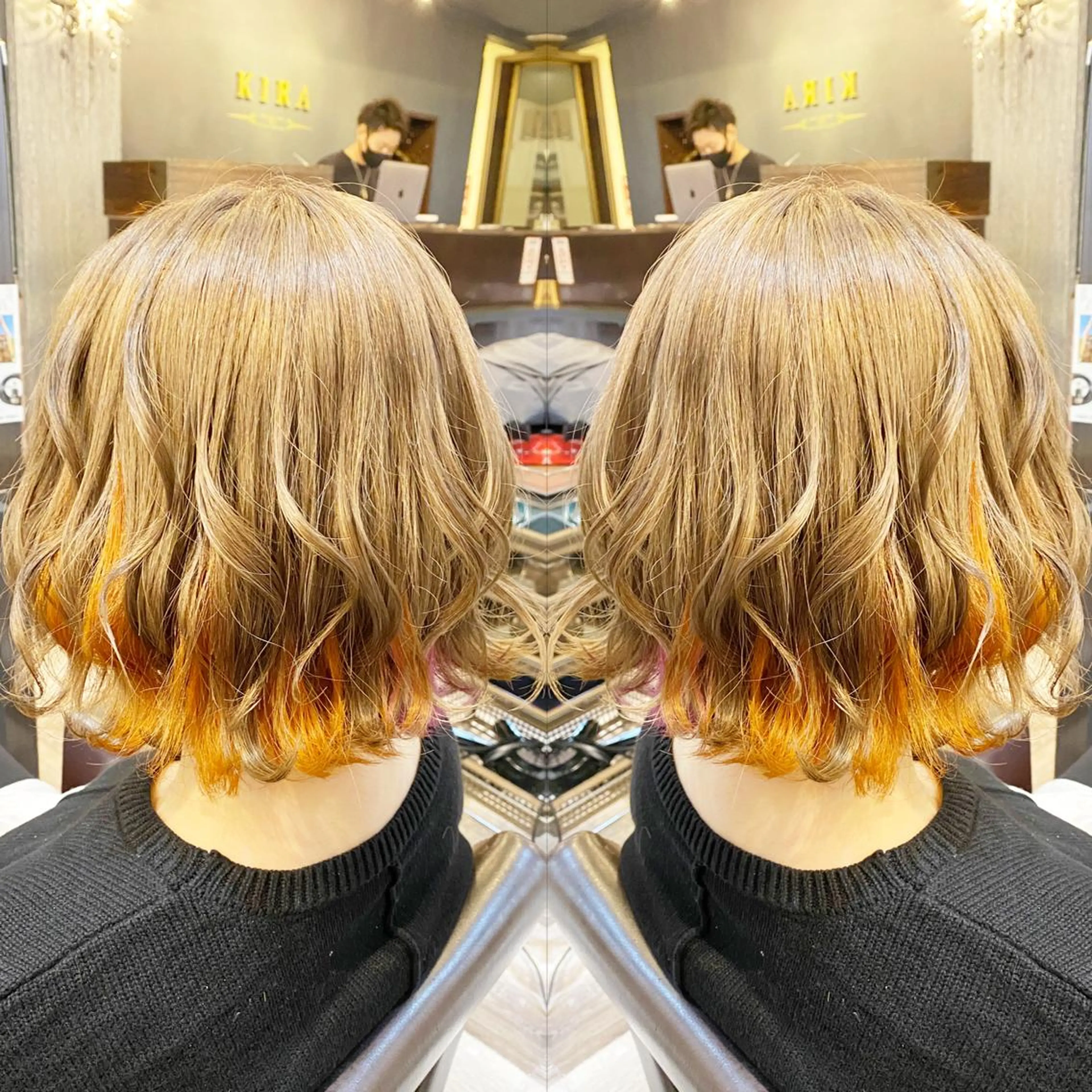 ショート カラー インナーカラー 【KIRAキラ】佐門  翔太のヘアスタイル