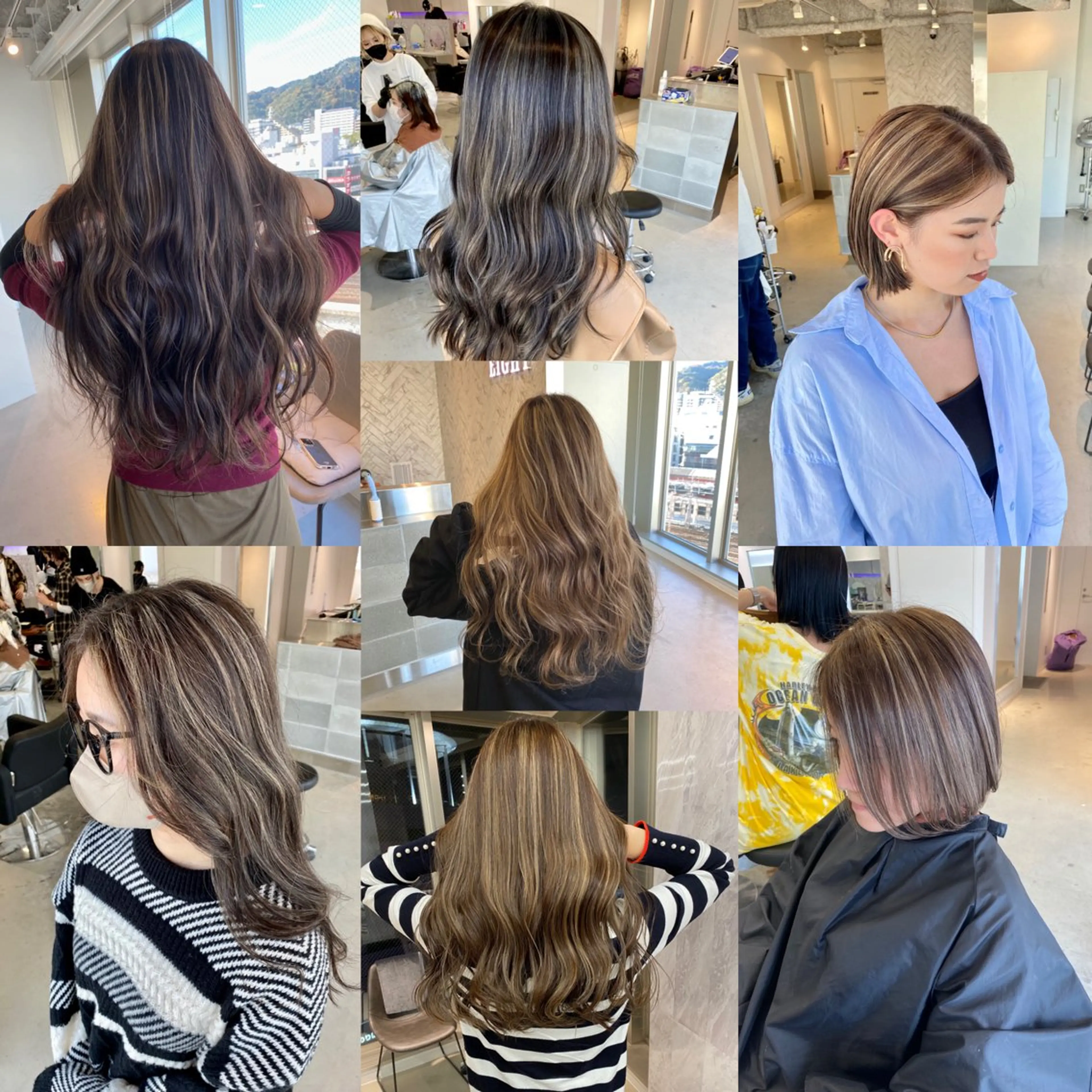 ロング カラー カット ヘアカラー トリートメント 💎夏葵 ハイライト /デザイン特化のヘアスタイル