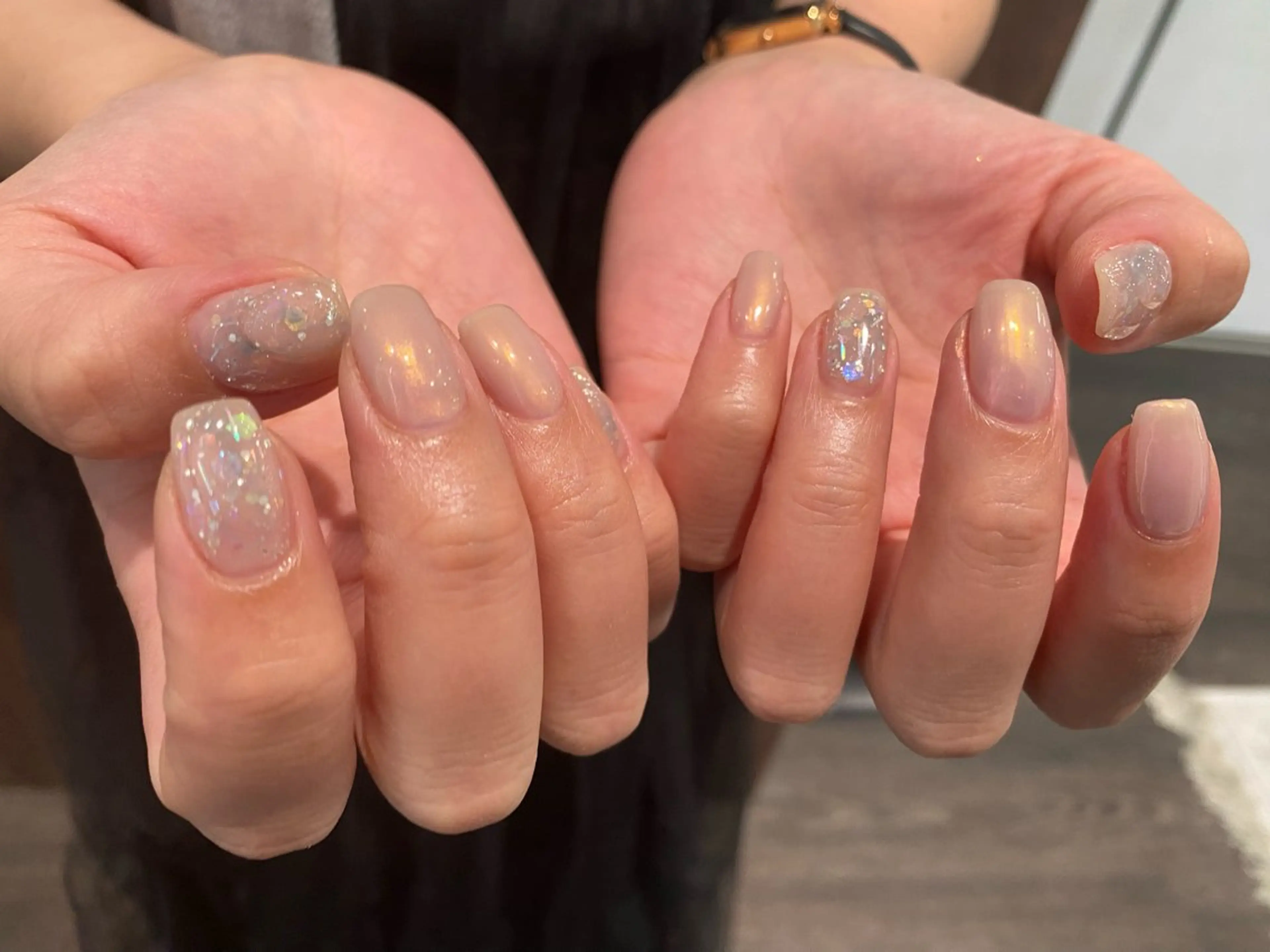 ネイル オーロラネイル ホログラムネイル Yarm As Etel　。のネイルデザイン