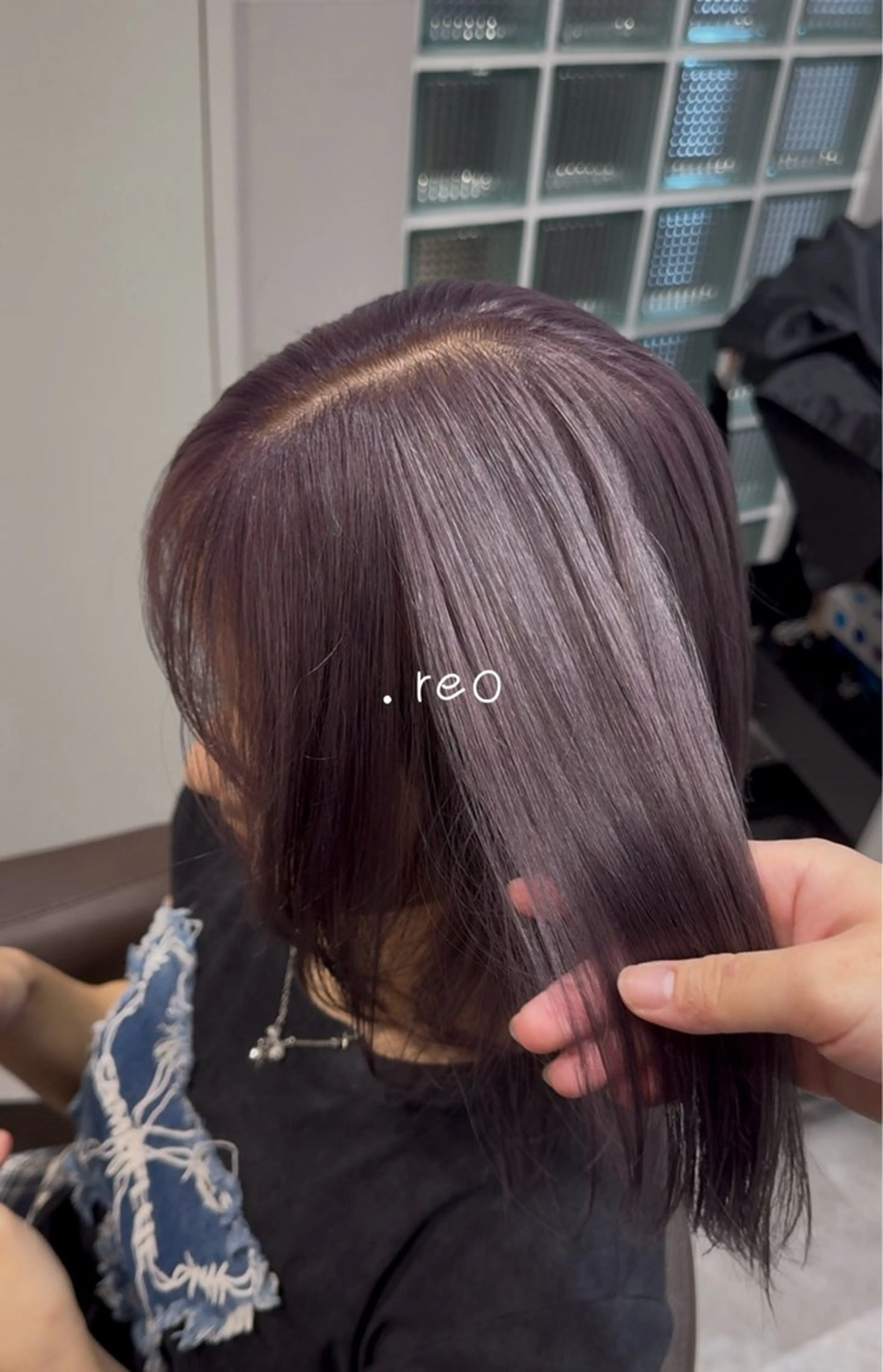 ミディアム カラー グレージュ ラベンダーカラー ラベンダーグレージュ ラベンダーグレー SALOWIN 大宮 crest所属・.ｒｅｏ 大宮のヘアケア屋さんのヘアスタイル
