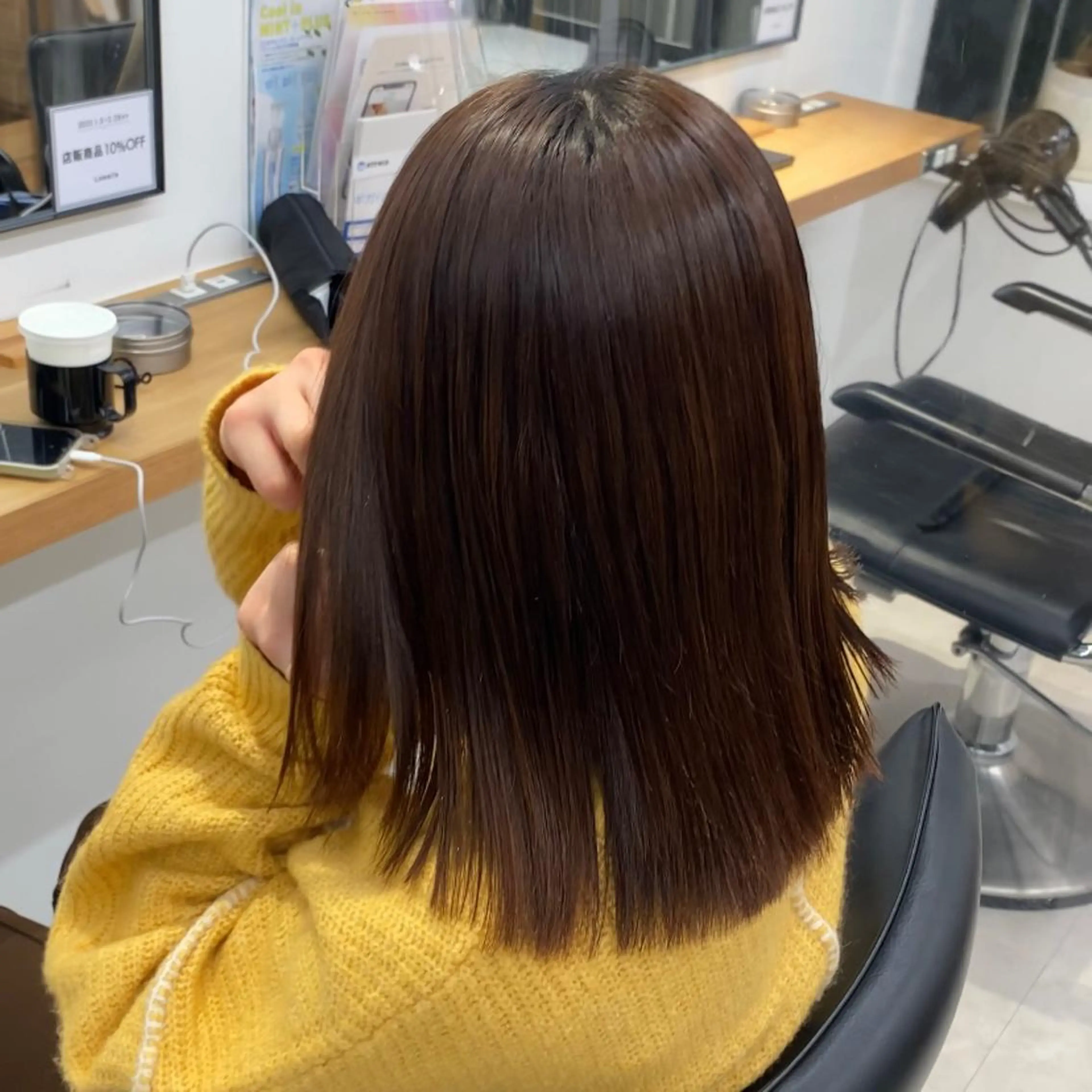 ミディアム パーマ カット 縮毛矯正 トリートメント noa/ 渋谷のヘアスタイル