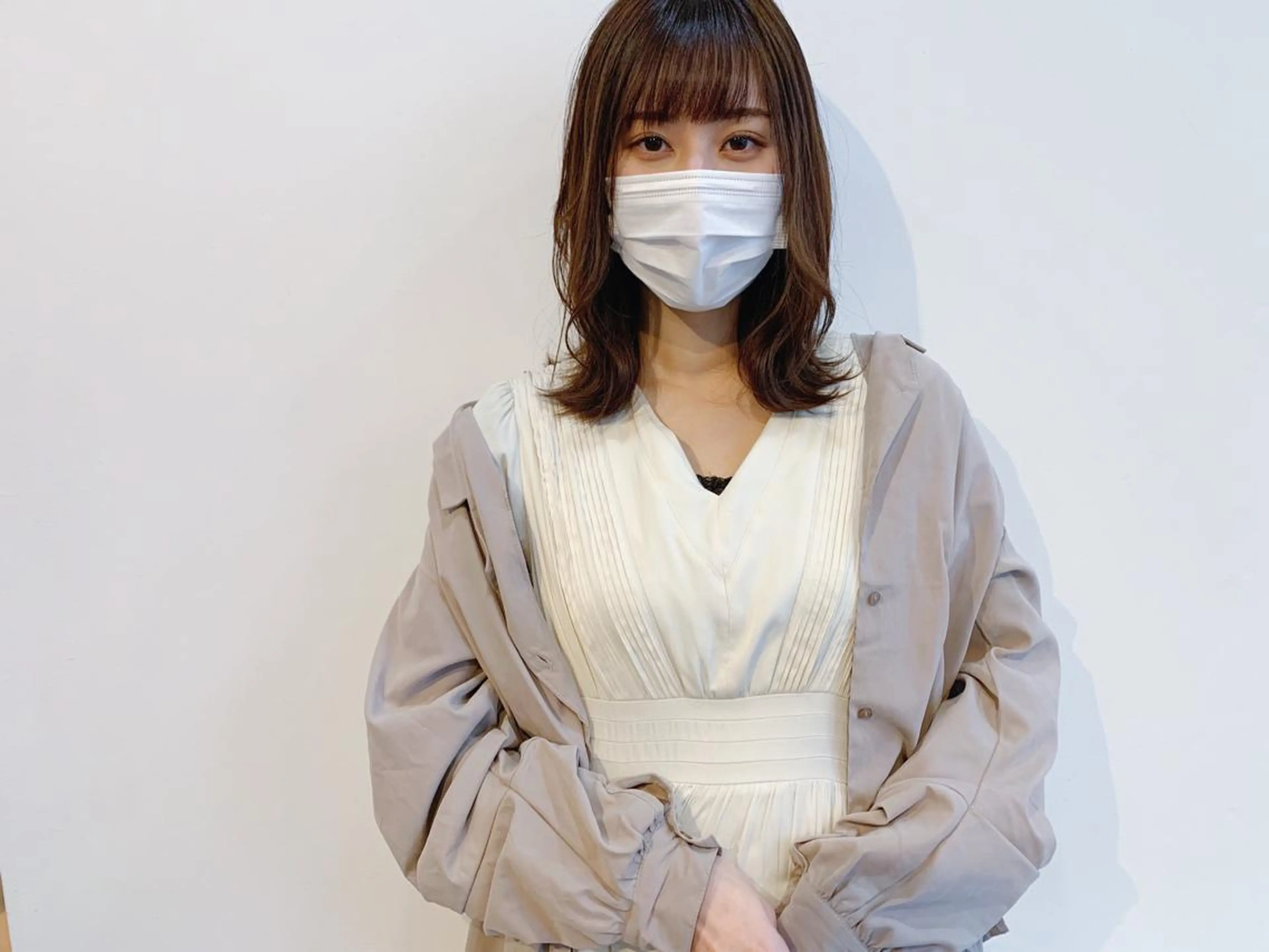 ミディアム カット 縮毛矯正 トリートメント タカハシ ハヤトのヘアスタイル