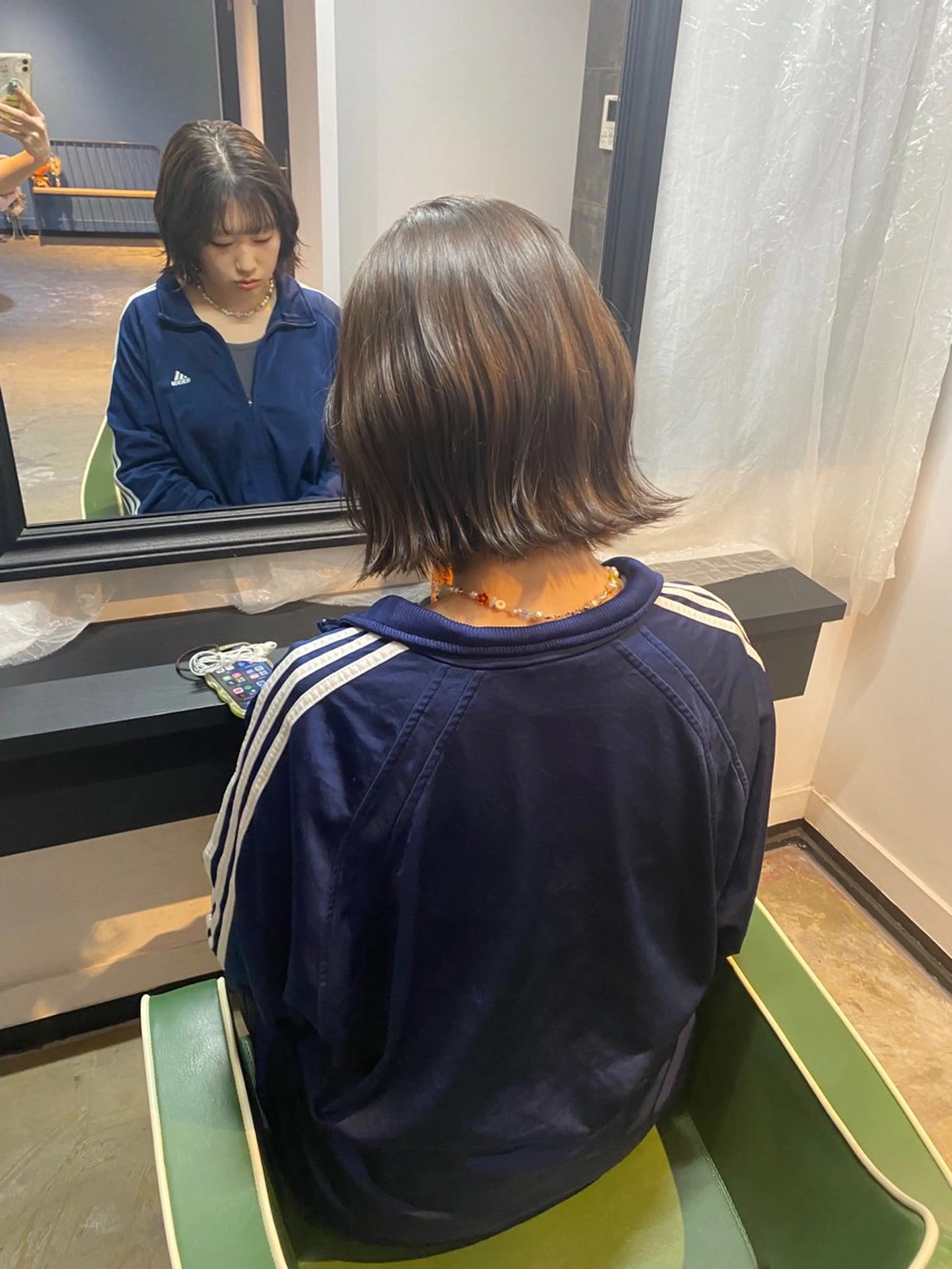 ミディアム カラー ヘアアレンジ アッシュ ベージュカラー オリーブアッシュ オリーブベージュ 広島/ボブ/レイヤー 🌿‬wakabaのヘアスタイル