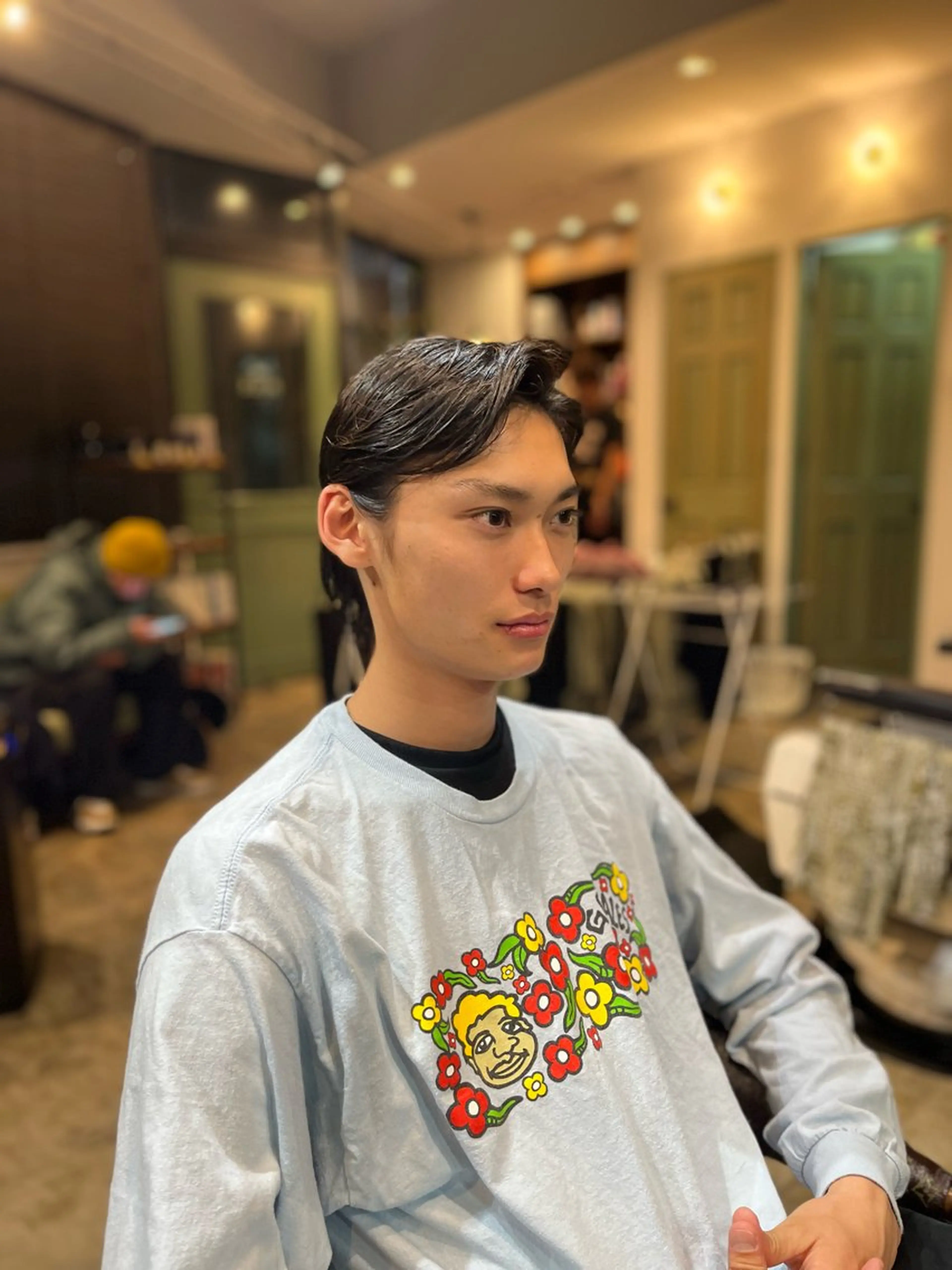 ミディアム メンズ 七三 カット メンズ美容室HIGE barber shop所属・中川 響揮のヘアスタイル