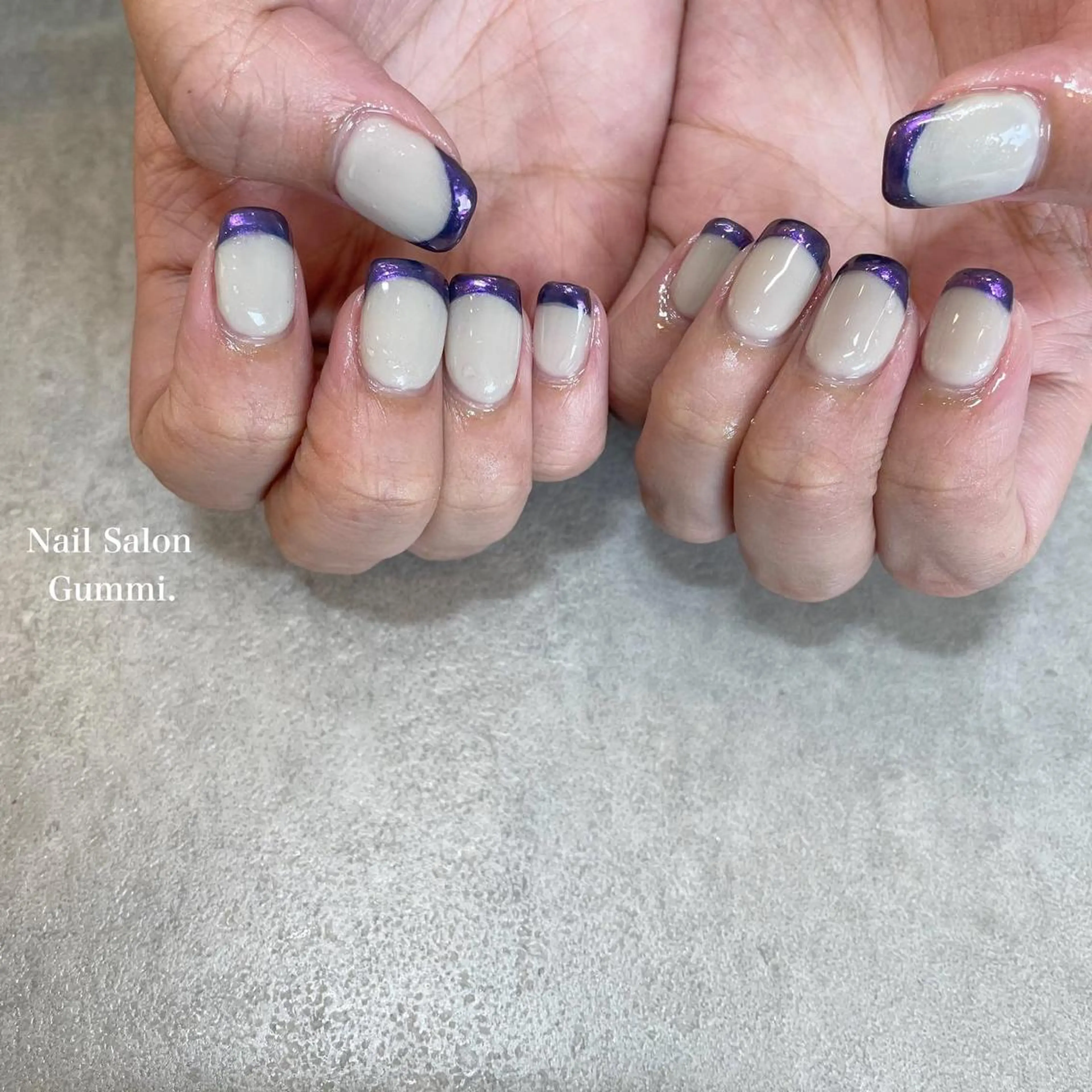 ネイル フレンチネイル ミラーネイル Nail Salon Gummi.のネイルデザイン