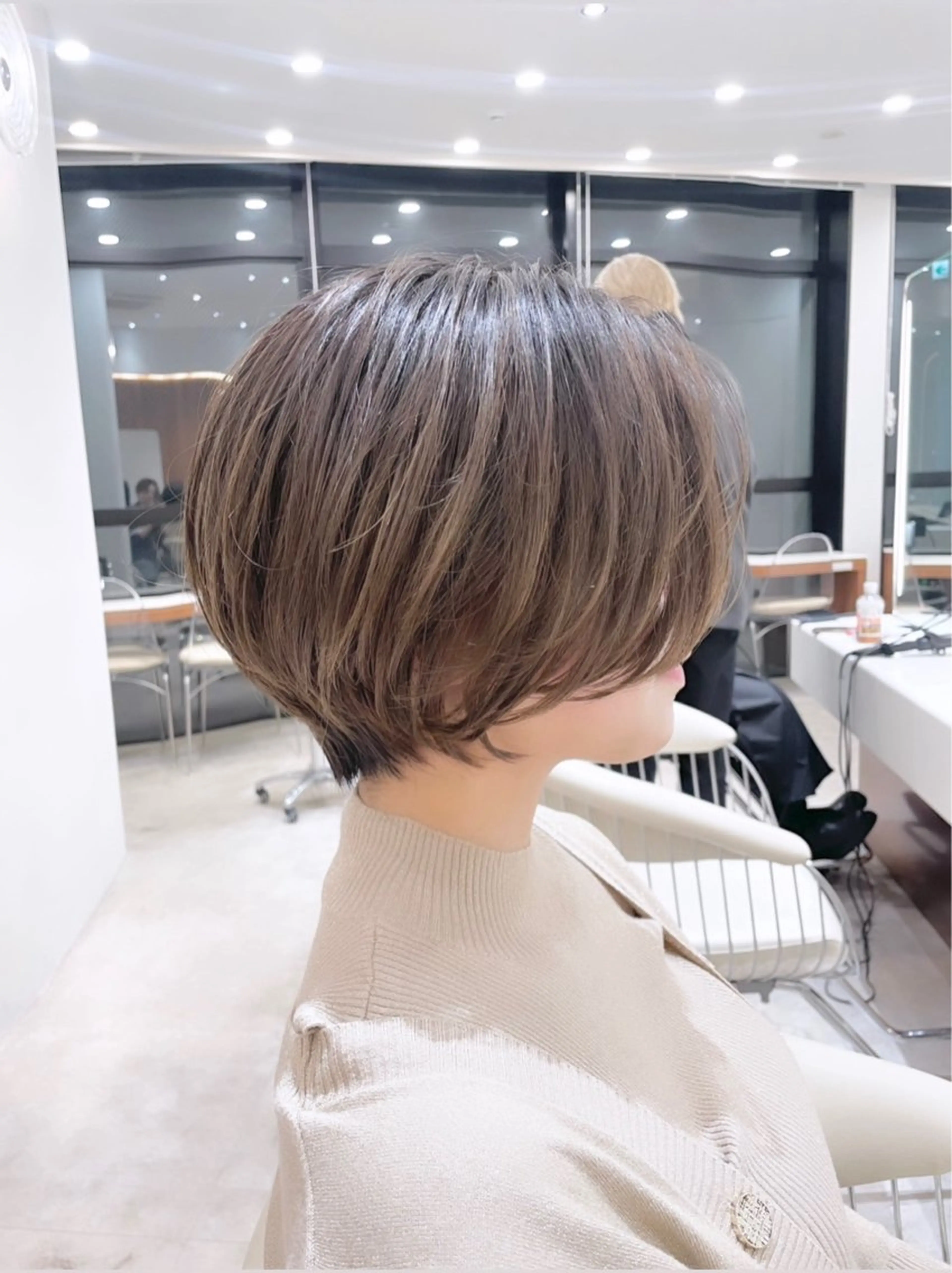 ショート カラー ショートボブ ダブルカラー イルミナカラー ボブ くびれヘア カット ヘアカラー トリートメント 渋谷ボブ/レイヤー ボブ田中航平のヘアスタイル