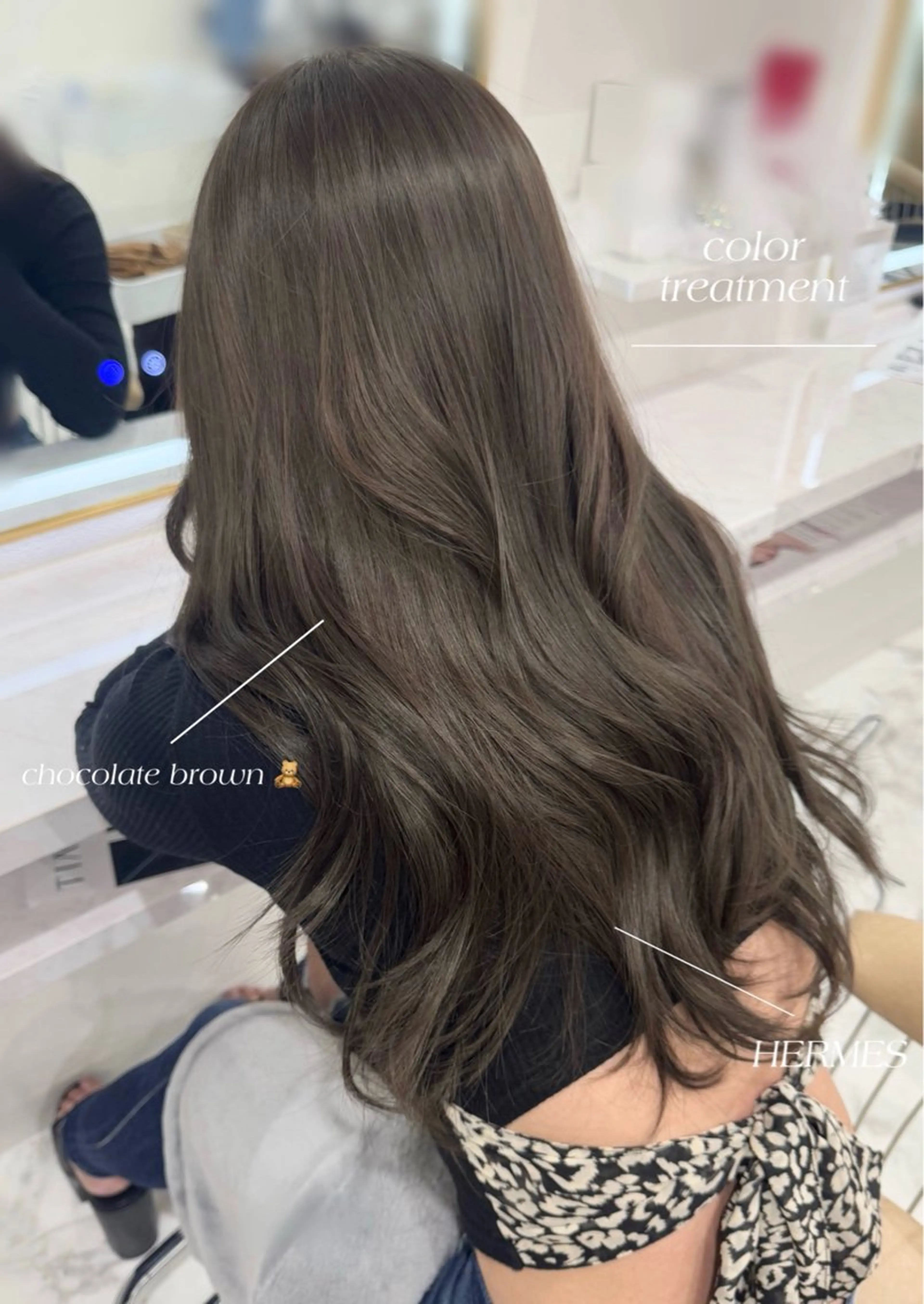 ロング ヘアカラー トリートメント 韓国ヘアーサロン MARIA🐈‍⬛のヘアスタイル