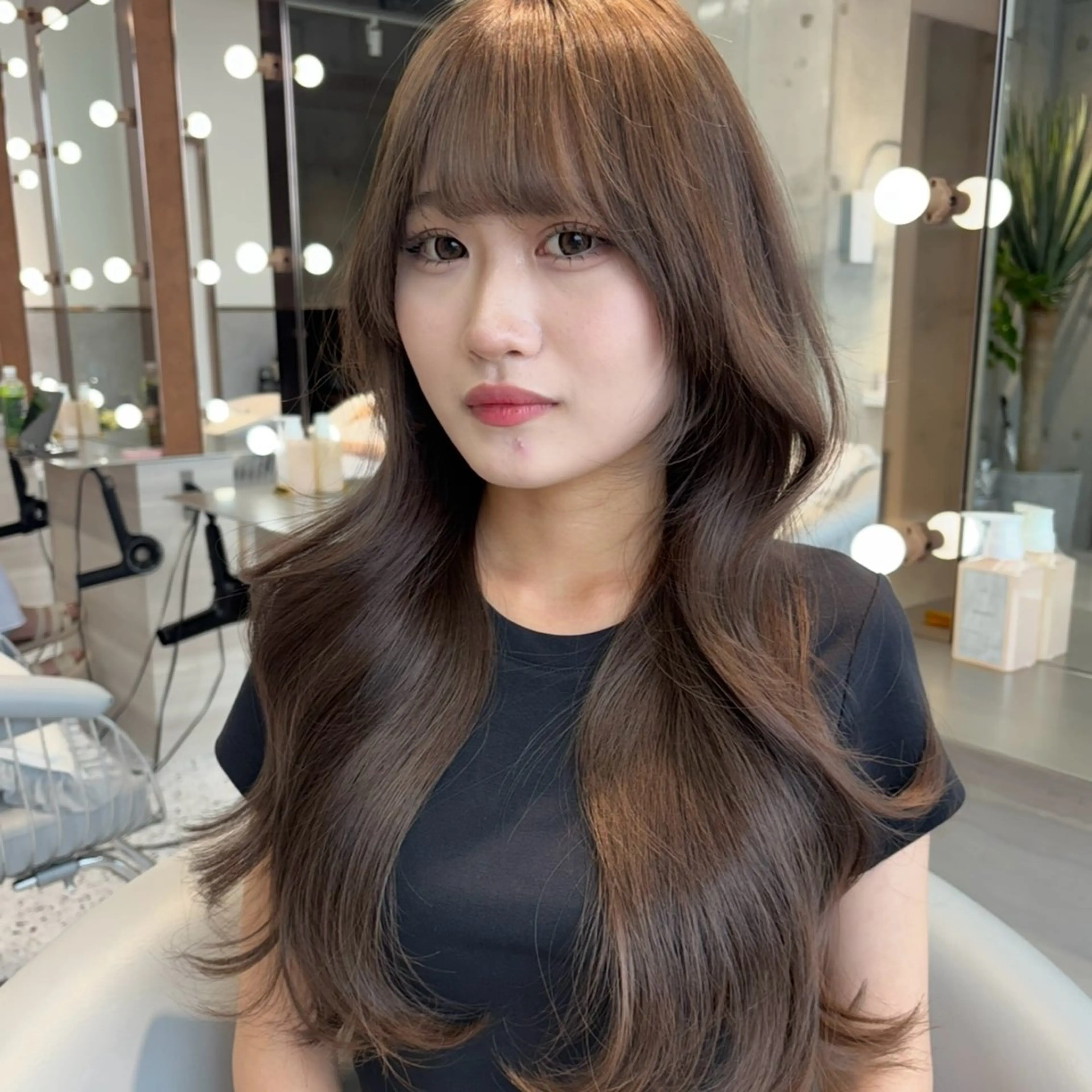 ロング カラー ベージュカラー ブリーチ ダブルカラー ヘーゼル ブリーチなしカラー カット ヘアカラー トリートメント 🍒ブリーチなしカラ ー／Sakura🍒のヘアスタイル