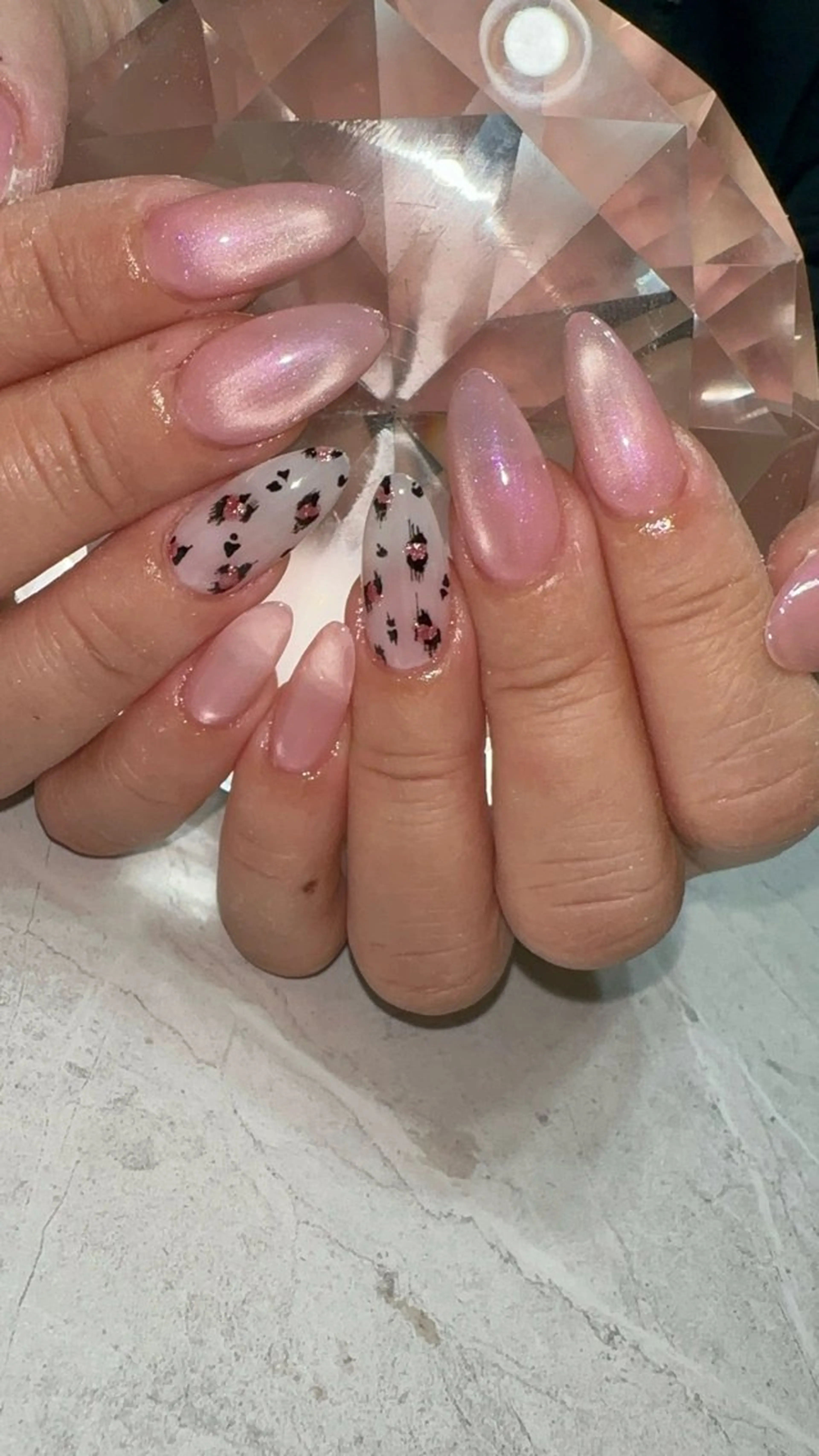 ネイル アートネイル マグネットネイル 春ネイル ハンドネイル Nailsalon Clairのネイルデザイン