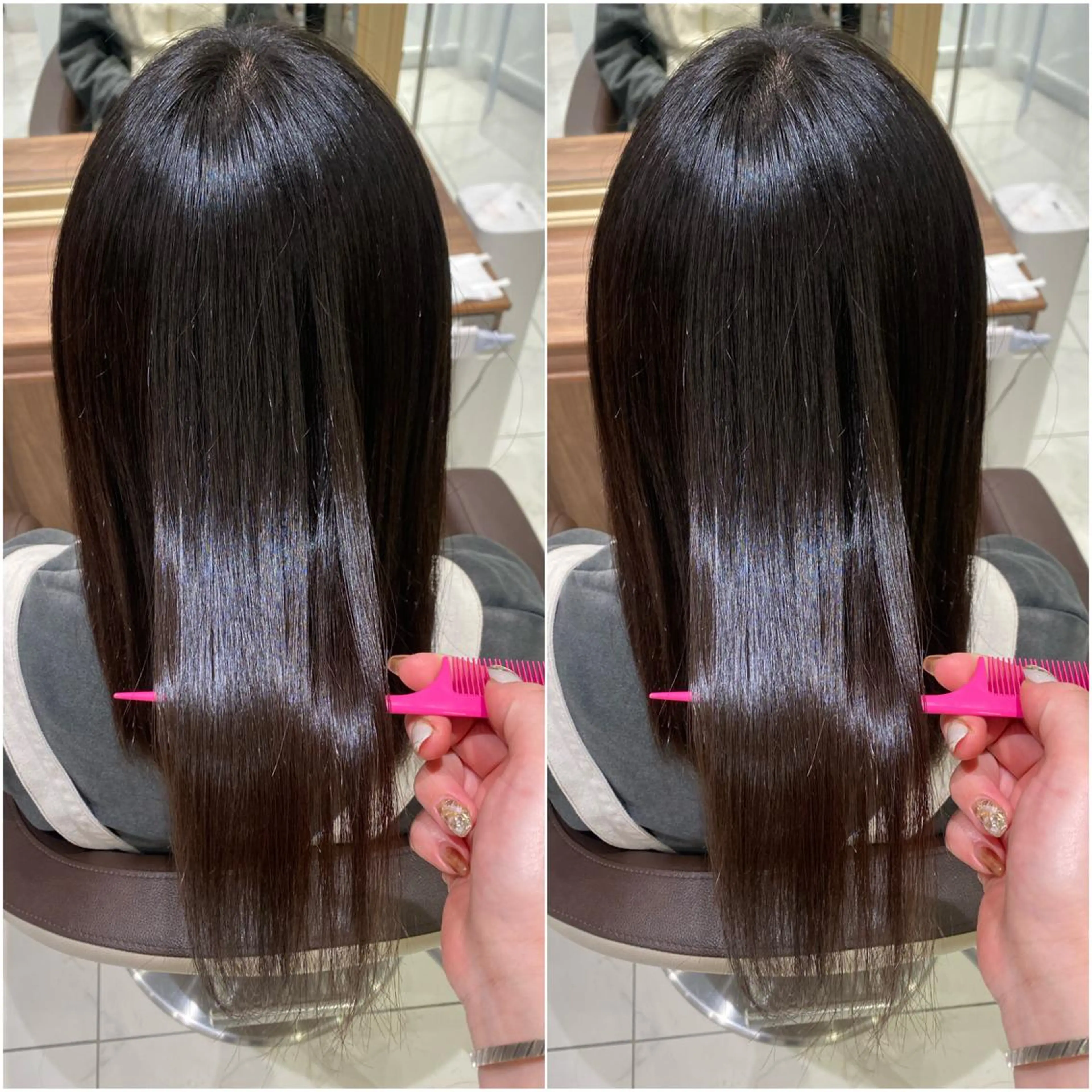 ミディアム パーマ カット 縮毛矯正 全席個室　暖色カラー Zina松園優香🌸のヘアスタイル