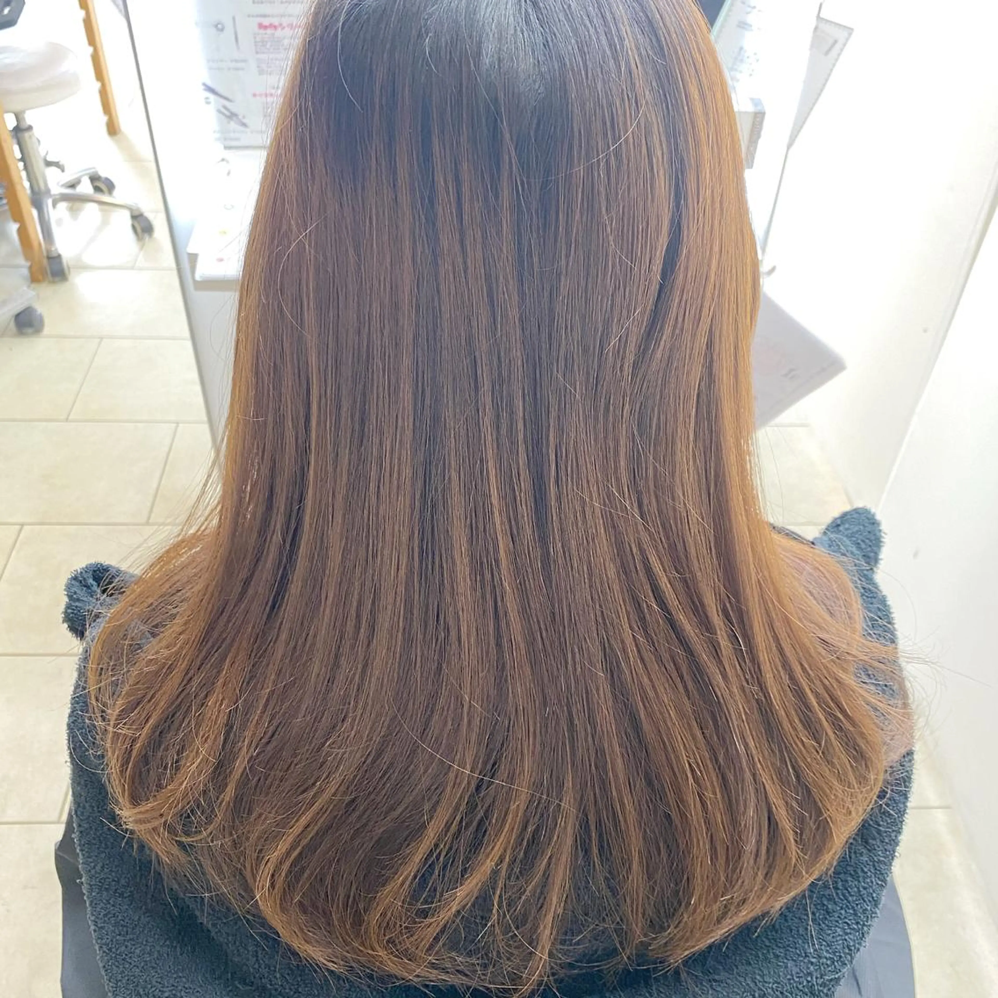 セミロング カラー カット ヘアカラー トリートメント レイヤー/ベージュ カラー/ハシモトのヘアスタイル