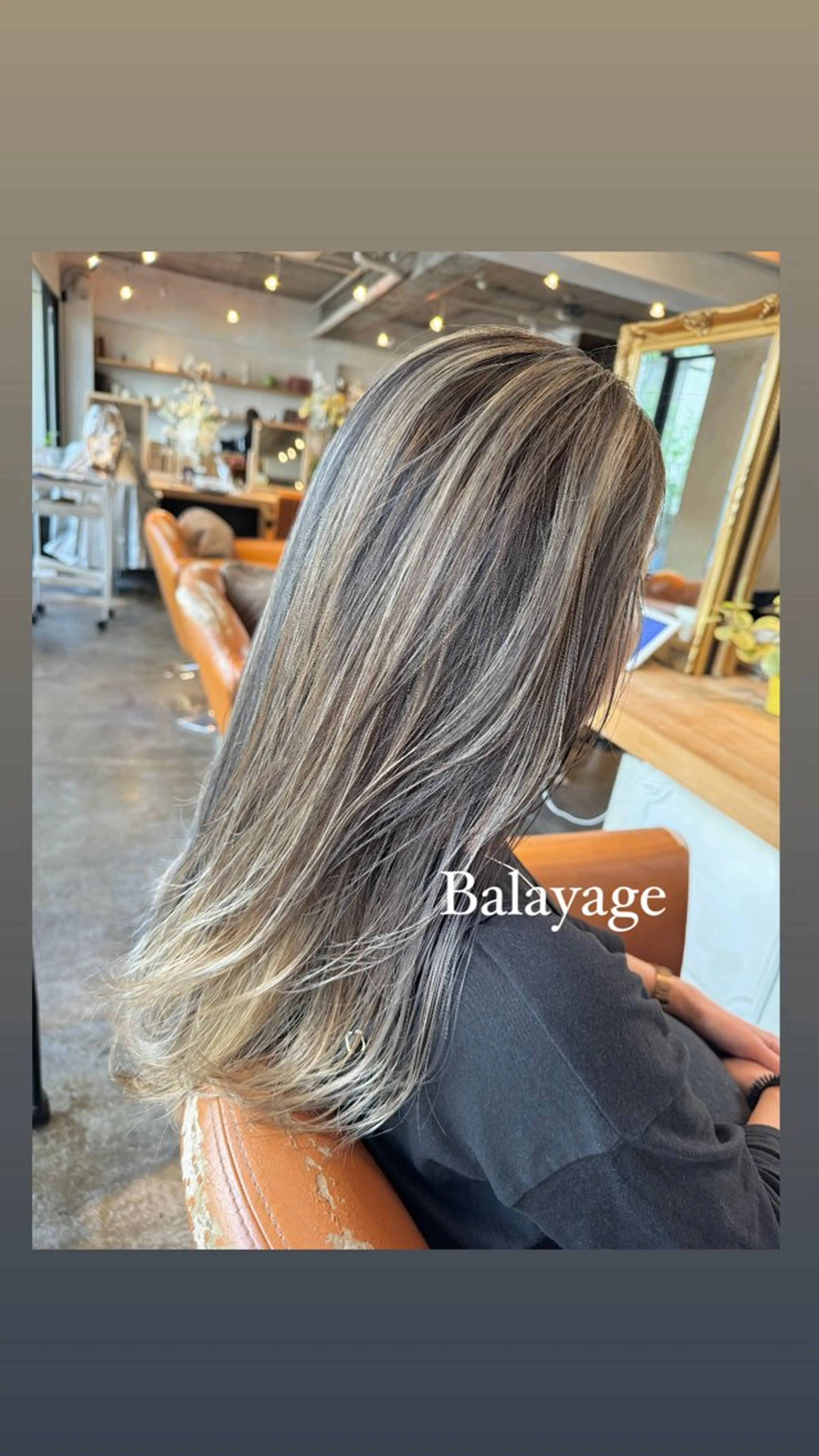 ロング カラー バレイヤージュ ブリーチ レイヤーカット カット ヘアカラー トリートメント ハイライト/インナー /ブリーチ/レイヤーのヘアスタイル