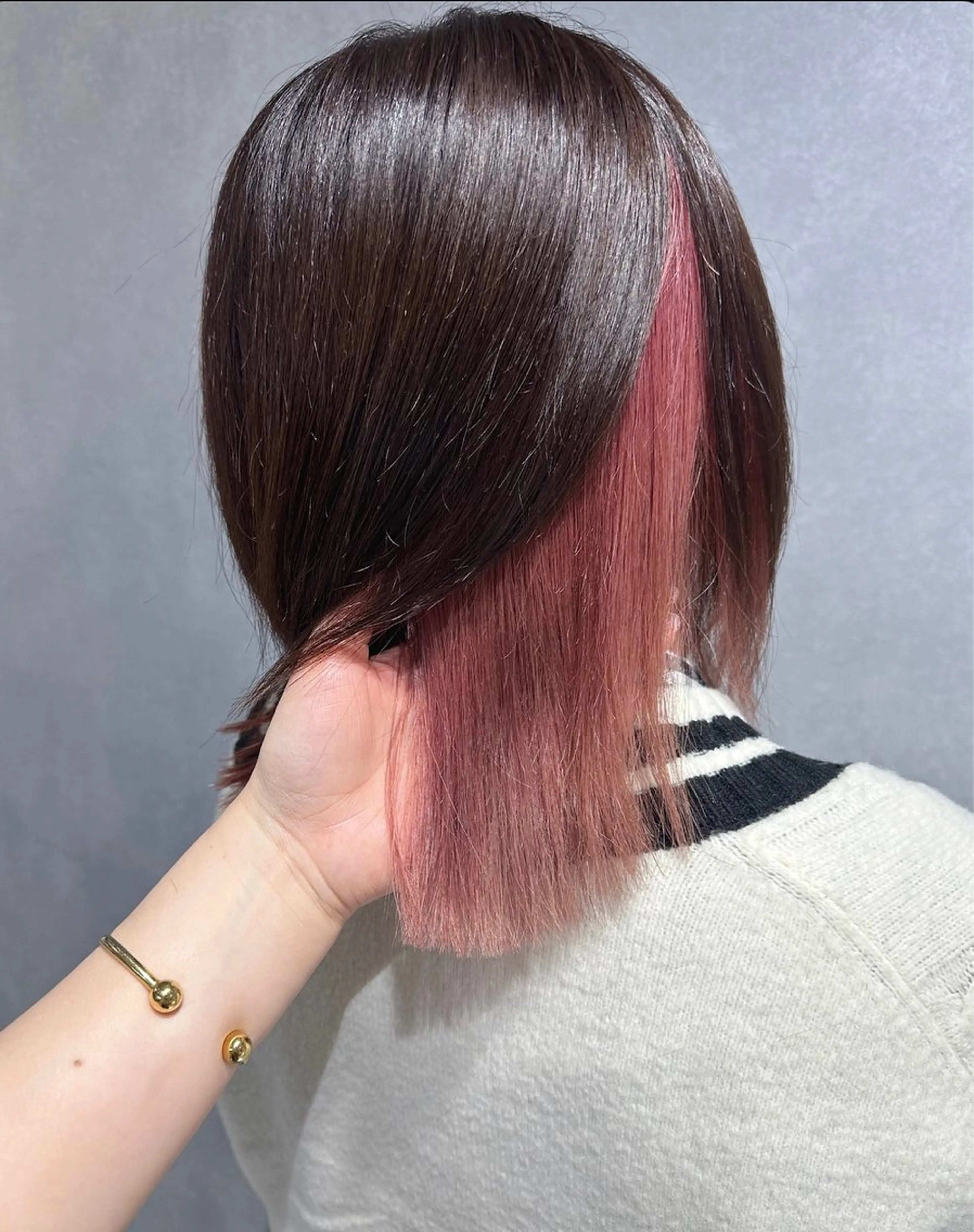 ミディアム カラー ブリーチ インナーカラー カット ヘアカラー 唐澤 千尋のヘアスタイル