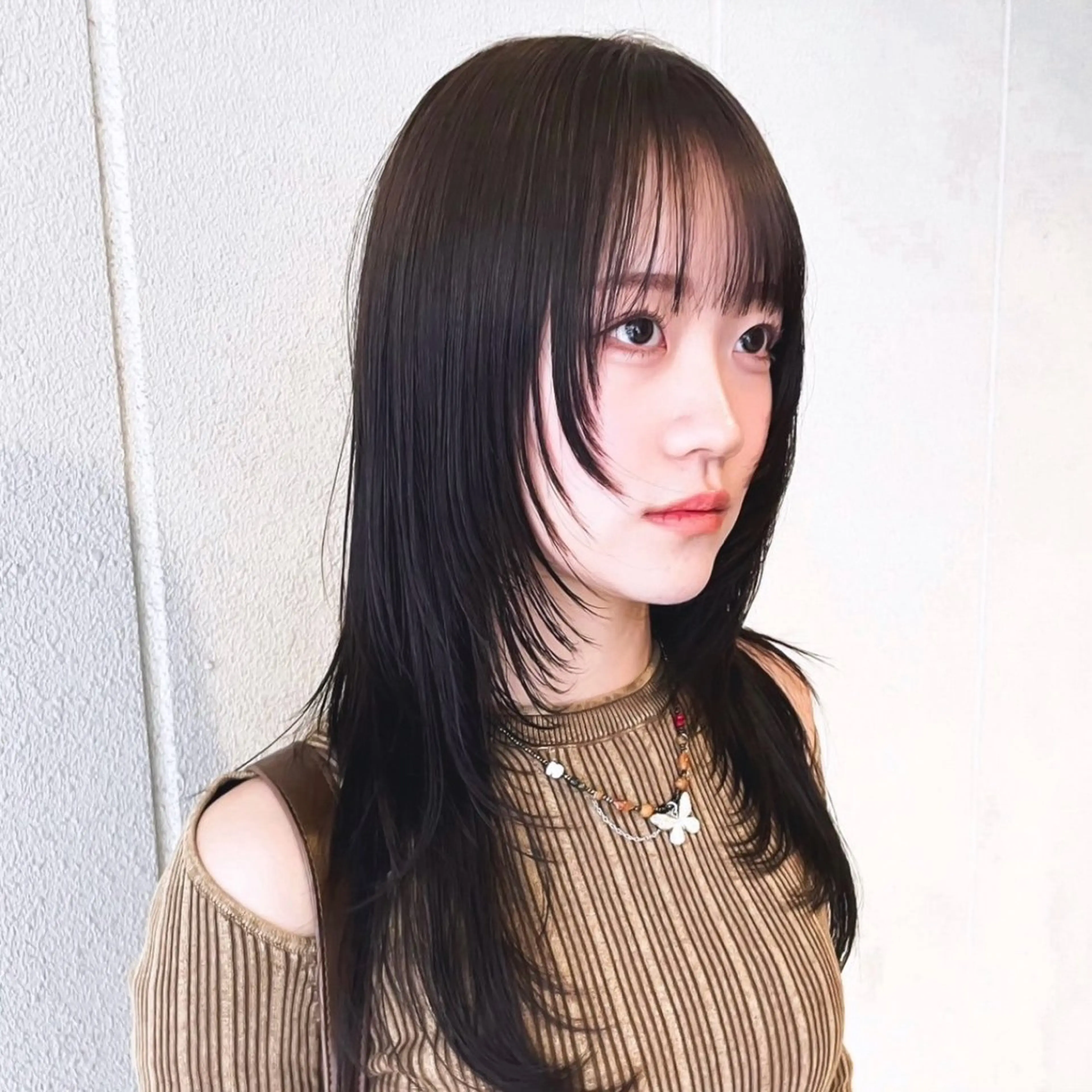 セミロング カラー レイヤーカット カット ハイトーン/ウルフ/ レイヤー/Asukaのヘアスタイル