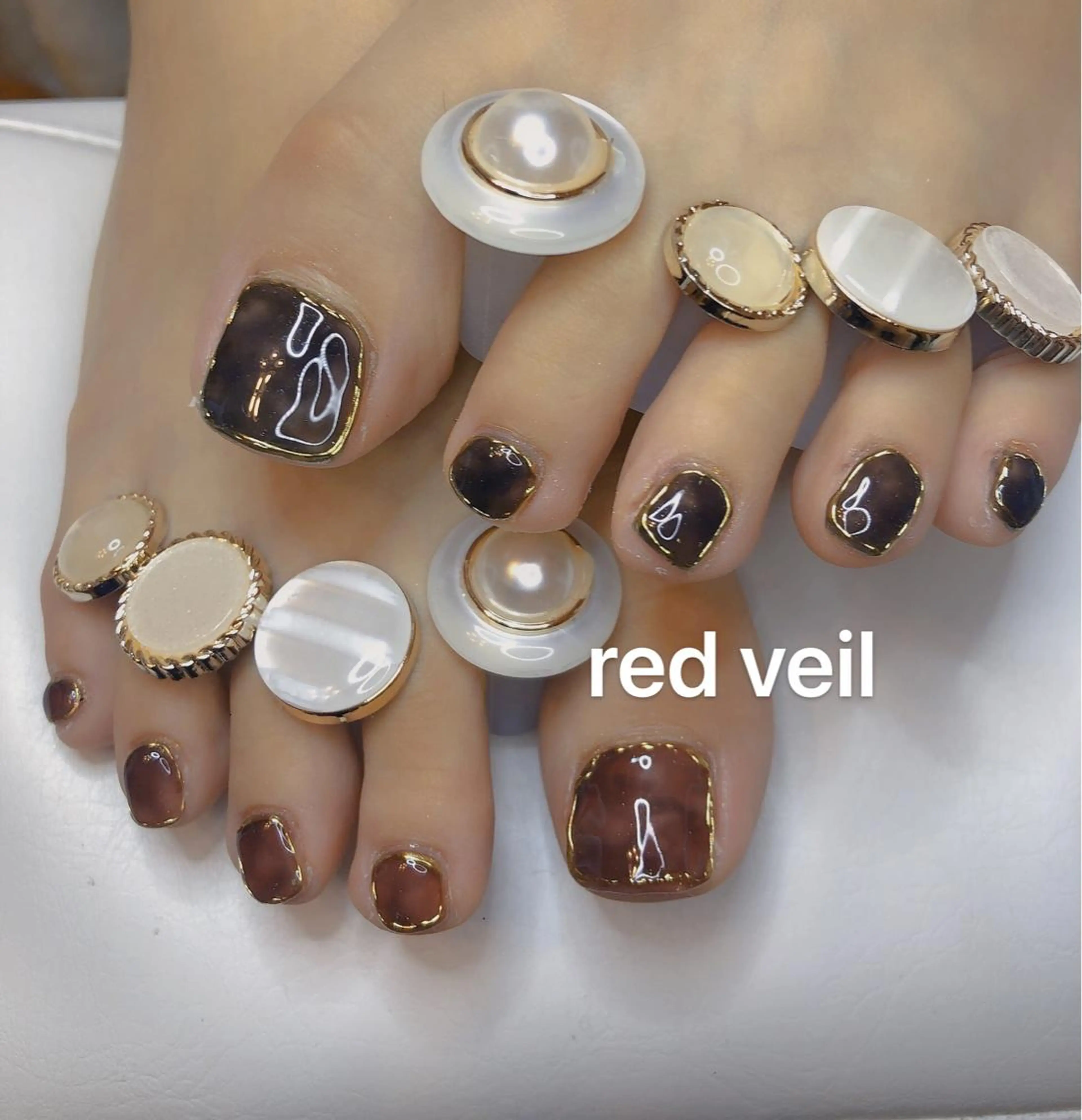 ショート ネイル フットネイル 長さ出し専門 nynaのネイルデザイン