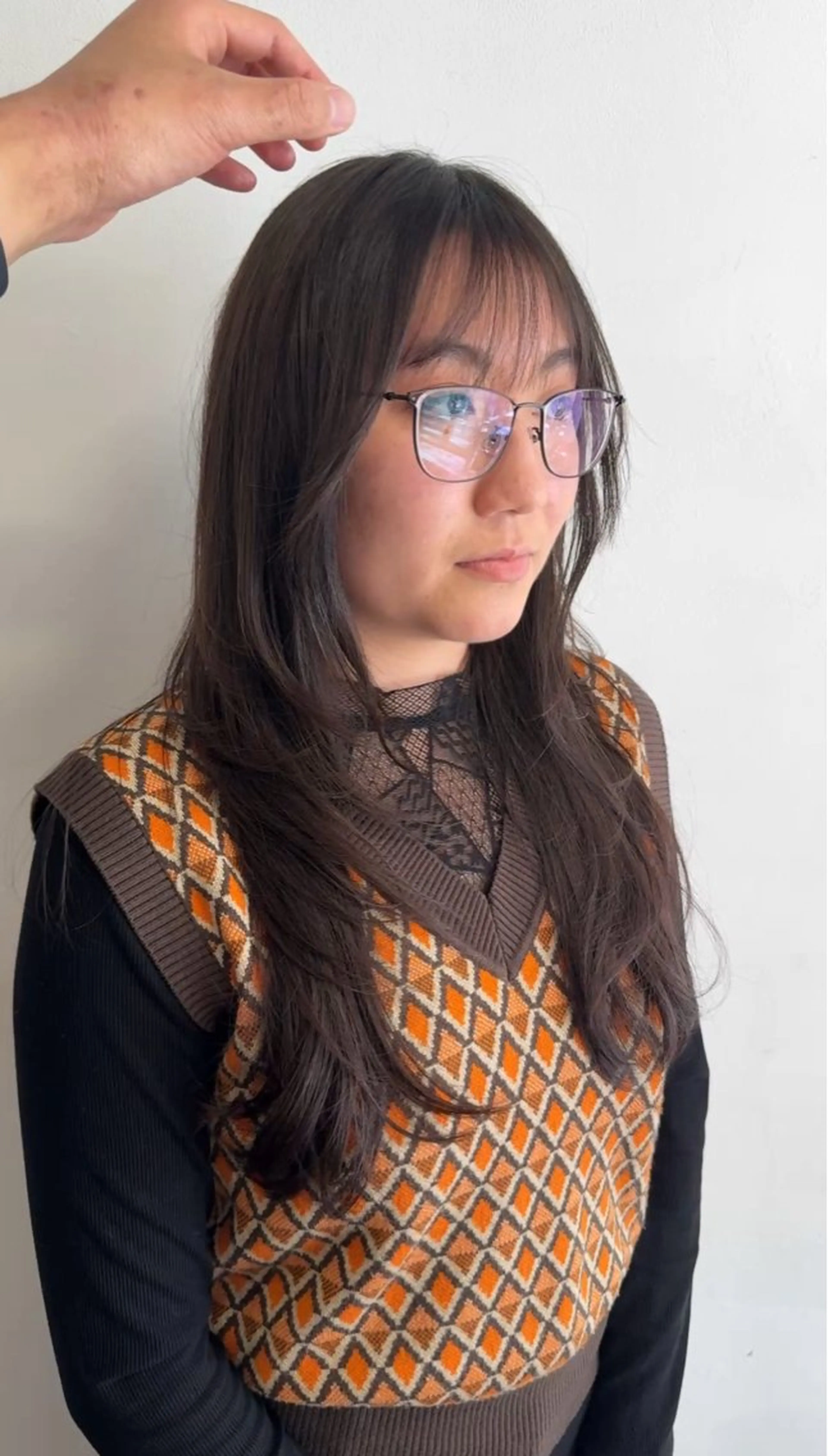 ロング ハイレイヤー レイヤーカット ロング カット トリートメント 【韓国レイヤー特化 ハッシュカット】のヘアスタイル