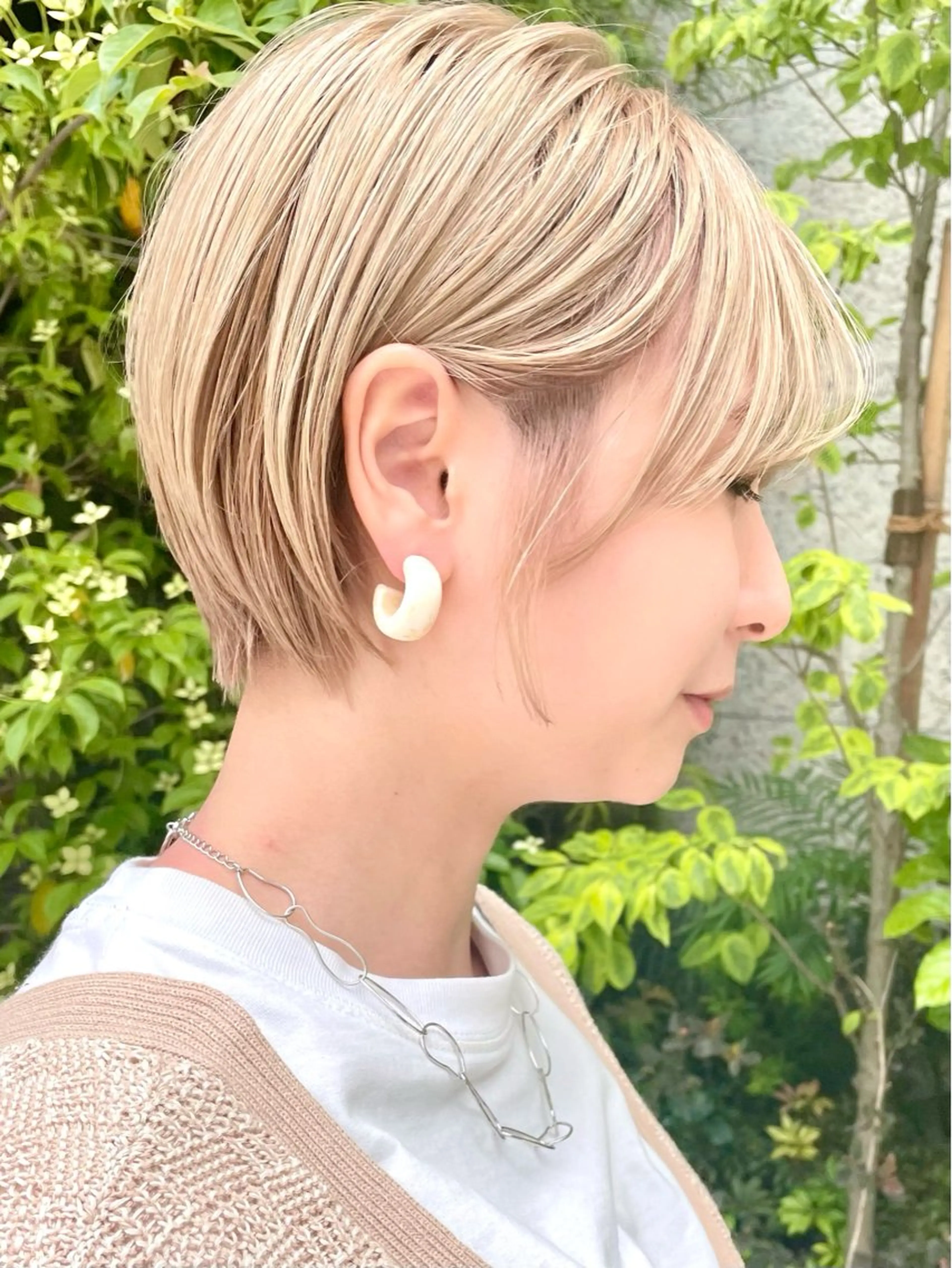 ショート ショートボブ ボブ 顔周りカット ショートヘア カット ショート/ボブ/ 白髪ぼかし/しんやのヘアスタイル