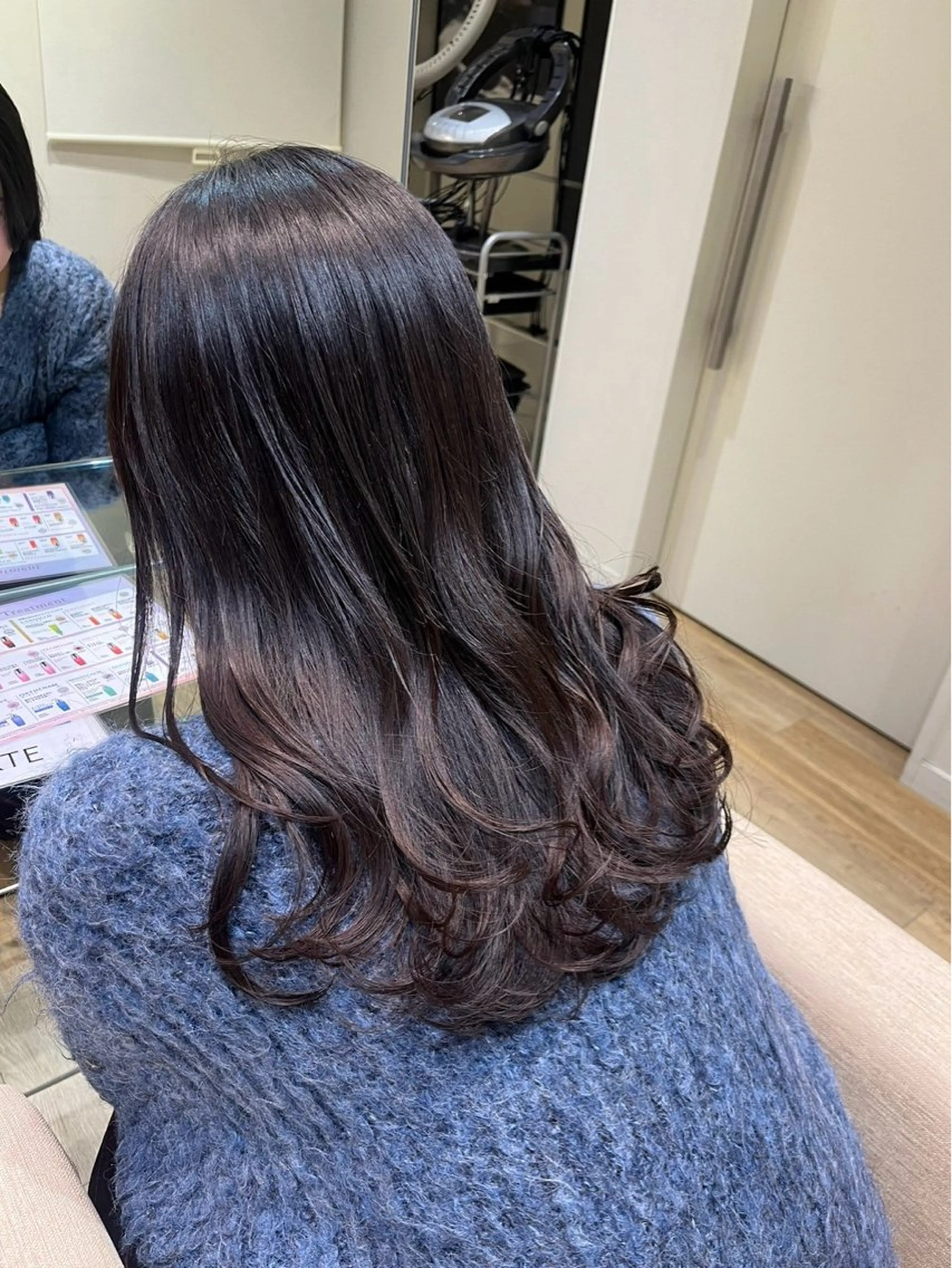 ロング パーマ 縮毛矯正 アベ カノンのヘアスタイル