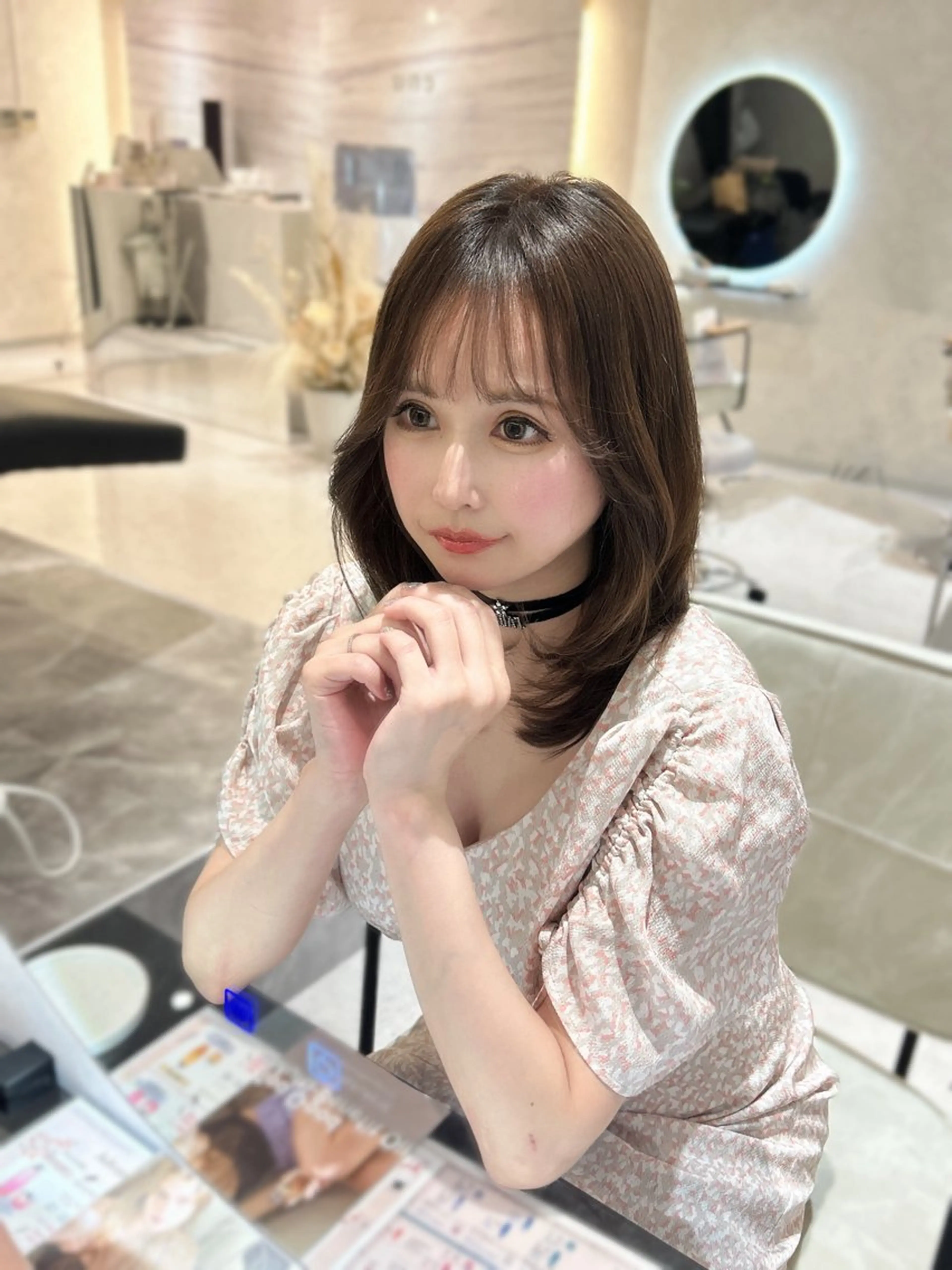 ミディアム カット 韓国風×髪質改善 ゆりのヘアスタイル