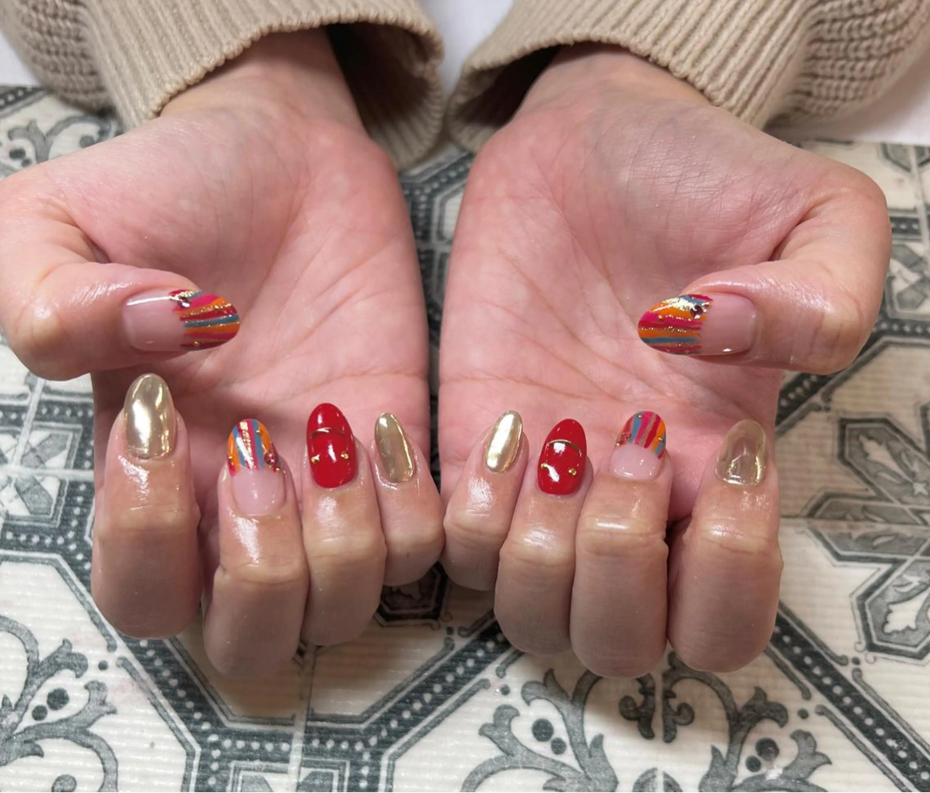 ネイル アートネイル いちじゅう あおいのネイルデザイン